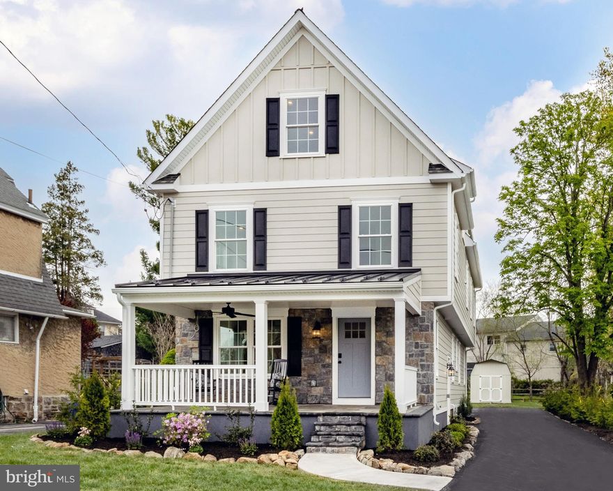 Welcome to 2207 Pennview Rd. A most impressive, 3 story reconstruction in one of the most
sought after parts of Havertown. You are walking distance to some of Havertown's finest
Restaurants, CVS, Wawa, Grasslyn Park, YMCA and the Haverford Middle and High Schools
just to name a few. 
As you pull up you are definitely hit with the WOW FACTOR!!!! The new black metal roofed,
stoned open porch with composite railing and ceiling fan are the perfect start to this
modern/Transitional home. The front door enters you to the formal Living room with a gas
fireplace that's surrounded with built-in seating that are perfect for those fireside chats with
family and friends. From the living room you enter into the open concept starting with the Chefs
Kitchen w/ Kraftmaid Cabinetry, Calcutta Quartz Tops and backsplash, GE stainless steel
appliances and 36” VERONA 5 burner stove. The Dining area/Family room with Gas Fireplace
and built in Bar area w/ Beverage center leads you out to the beautiful, private deck that's just
perfect for entertaining. Off the kitchen you have the Mudroom with a powder room, closet,
bench and cubbies. Also here you have the driveway side entry and stairs to the finished
basement. The Black metal baluster stairway leads you to the 2nd floor with 2 nice sized
bedrooms that have use of the Hall bathroom with double vanity. Off the hall you have the
Laundry room with Linen closet, utility sink and Butcher Block countertop. The Master suite
starts with 2- large His & Hers walk-in closets with built-ins. The master bath is truly
eye-catching whether it's the 48x48 tile that pops against the matte black fixtures or the 72”
furniture looking double vanity. The large soaking tub and a multi-function shower with
handheld, rain shower and massage body sprays that make you say “ I deserve to be spoiled ”!!
The open stairs lead to the 3rd floor with 2 additional bedrooms and full bath with stall shower
and double vanity. There is also a large finished rec room/sitting room open area that can be
closed off for an OPTIONAL HOME OFFICE or possible 6th bedroom??
There's more!!!! House is hard wired with CAT 6 at all TV inputs and areas for WIFI
Antennas. Complete 1st floor including porch and deck, basement and 2nd floor hall are all tied
into a central speaker system (for sonos or whatever you chose) Perfect for entertaining. The
Family room and basement speakers are set up to be used as surround sound too.
So there you have it. A practically New Construction 3 story Gem just waiting to be yours
redone with some of the FINEST MATERIALS available like Hardie Siding, Azek trim work,
Composite Deck, Real Stone, Solid Hardwood Floors & the list goes on!!!! Minutes to Ardmore
and Suburban Square, To 76, 476 or 95. Easy commute to Center City. Havertown has great
summer park programs for the kids and many sport leagues, seasonal festivals throughout the
year and most importantly AWARD WINNING SCHOOLS. Come see why so many new
families are calling Havertown HOME today!!!!