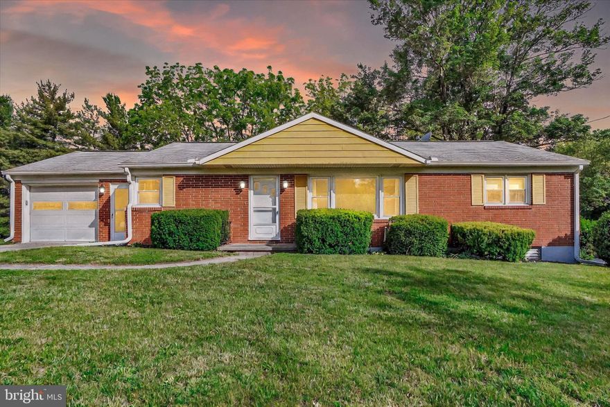 Enjoy the ease of one-level living in this charming brick rancher with full walk-out basement on a spacious 0.32 acre lot. The home features 3 bedrooms and 1.5 bathrooms, with hardwood floors throughout the main level, large living room with picture window, formal dining room with glass-front built-ins and an open-concept kitchen complete with double wall ovens, 6-burner cook top and access to the new rear deck and backyard, perfect for cooking and easy outdoor entertaining. You'll appreciate spacious additional living space in the full walk-out basement, which offers a family room with wood burning fireplace and peaceful views of the expansive yard through a second picture window, plus a generous bonus room for your office, hobbies or guests, a half bath, and a jacuzzi tub. Additional highlights include a 1-car attached garage, all replacement windows for improved efficiency, new gutters installed in 2022, and large level backyard bordered by mature trees for privacy, ideal for your favorite outdoor activities. With a bit of vision and updating, this well-maintained home has tremendous potential to build easy equity and become your forever home. Don’t miss the opportunity to make it your own!