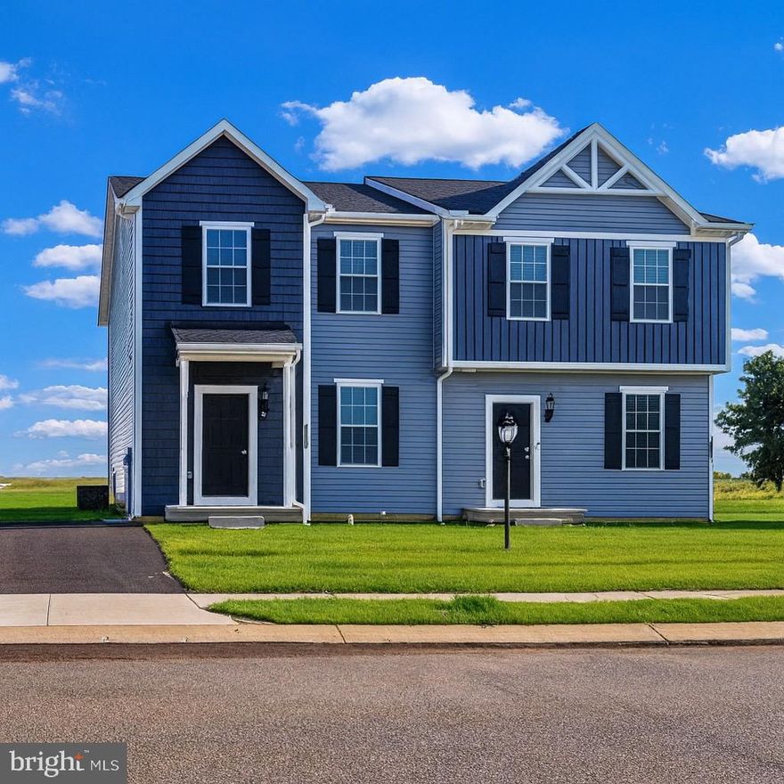 !! MOVE IN READY!! 
Up to $17,000.00 Builder Incentive when using preferred lender and title!

The Delray II offers the same smart, open floor plan as the original Delray—just with a little more flair on the exterior. With board & batten shutters, a large gable with decorative pediment, shake siding, and vertical accents, this home has serious curb appeal.
Step inside to discover a bright and open first floor with 9’ ceilings and durable Luxury Vinyl Plank flooring throughout. The spacious living room flows into a well-appointed kitchen featuring granite countertops, 36" espresso-stained cabinets with crown molding, a center island, and stainless steel appliances including an electric range, microwave, dishwasher, and garbage disposal. The adjacent dining area includes a 6-foot sliding glass door, offering easy access to a future optional 6x12 composite deck.
Upstairs, the layout is just as impressive. The owner’s suite features a large walk-in closet and a private bath with a 5-foot shower unit with a built-in seat. Two additional bedrooms each have their own closet, and the second-floor laundry closet makes laundry day a breeze.
The Delray II also includes a large unfinished basement with a 2-piece plumbing rough-in, giving you the option to expand your living space now or later. Natural gas heat, public water and sewer, and energy-efficient construction round out this fantastic home.
Whether you're starting your journey as a homeowner or looking for a fresh start, The Delray II delivers style, function, and value in a location you'll love.