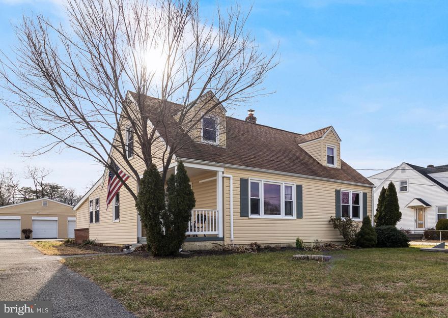 Meticulously maintained Cape Cod home packed with charm, high-end upgrades, and exceptional versatility, situated on a spacious half-acre lot in Prince George County. This inviting property offers over 1,900 square feet of living space, a massive garage, a covered front porch with a freshly painted door, and beautifully updated landscaping. Step inside to a bright, open floor plan featuring gleaming hardwood floors, fresh paint, crown molding, abundant natural light, and modern finishes throughout. The open-concept kitchen and dining area is ideal for entertaining, showcasing stainless steel appliances, granite countertops, stylish cabinetry, a breakfast bar, and a generous side sitting or dining space.
The main level boasts a luxurious primary suite with an updated en-suite bath and dual walk-in closets with custom built-ins. Upstairs, you’ll find two generously sized bedrooms with ample closet space and a refreshed hall bath. Outside, the newly fenced backyard is perfect for entertaining, play, or pets and leads to the oversized four-car garage, can fit 5 depending on the layout. This finished garage includes its own 100-amp separately metered electric panel and wired for 220-amp, plumbing with a recently renovated half bath, additional storage rooms, and a newer roof—ideal for a workshop, home business, hobbyist, or car enthusiast. A large driveway provides abundant parking, and the home is conveniently located only 2 miles from Joint Base Andrews, approximately 13 miles from Joint Base Anacostia-Bolling, approximately 15 miles to The Pentagon, approximately 12 miles to NOVA, near shopping, dining, local attractions, and major commuter routes - truly a prime location for those looking for a quick and convenient commute. Don't miss out on this incredible opportunity!