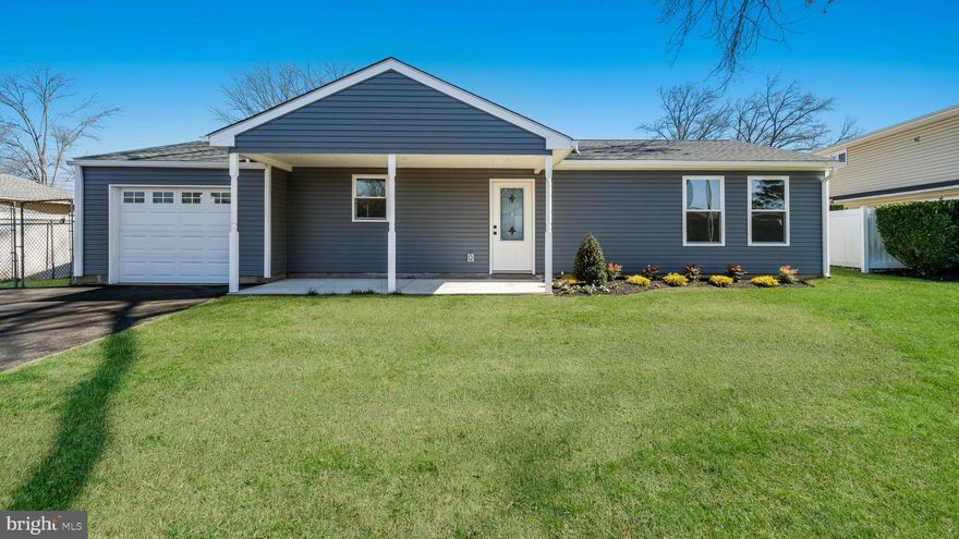 A stunning ranch home in the desirable Pennsbury School District. This 3-4 bedroom home offers an incredible feature rarely found at this price—a primary bathroom. Step onto the covered porch and into the open-concept kitchen, complete with vaulted ceilings. The kitchen boasts brand-new white cabinets with extra height, granite countertops, a center island, and stainless steel appliances, including a refrigerator, range, dishwasher, and built-in microwave. Beautiful backsplash tiles, pendant lighting above the island, and ample lighting throughout the kitchen and living room create a warm and inviting atmosphere.

The main bedroom addition includes its own full bath with a stall shower and a lighted vanity mirror. On the same side of the home, you’ll find two additional bedrooms, as well as a fully remodeled hall bathroom featuring a tub/shower. Towards the back left of the home, there’s another private room that could be used as a bedroom, office, or family room. This hallway also contains a convenient laundry closet, tucked out of sight, and leads to the attached garage.

Brand new upgrades throughout, new HVAC with Central Air, new kitchen, bathrooms, flooring, electrical, windows, siding and roof. Exceptional lot with a private back patio and fenced in yard will make this a great place to enjoy the upcoming warm weather.