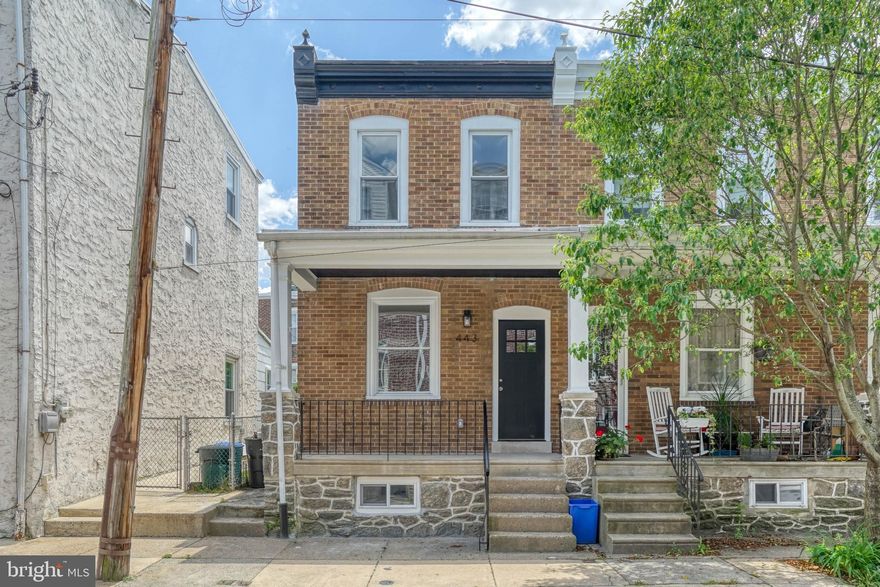 Welcome home to another stunning renovation by SPD Investments in the heart of Roxborough-Manayunk. This recently completed 3 bedroom, 2 full bathroom home has been thoroughly brought back to life from top to bottom. The home is pitched back on Dupont Street with a lovely front porch, great for evening chats or morning coffee. Walking into the home, you will be welcomed by an open and airy, spacious living room. Refinished original hardwood floors extended past the thoughtfully designed center staircase into the dining area anchored by an exposed brick wall. The stunning all-white kitchen is adorned with shaker cabinets, stainless steel Frigidaire appliances, quartz counters, a designer tile backsplash, and an island with seating and pendant lighting. Black hexagon tile floors make a statement in the rear mud room and gorgeous full bathroom. Out back, there's a large private yard with access from the street, perfect for summertime barbeques, working on your green thumb, or letting the pups out. The lower level is a huge finished basement ready to convert into your full media room and fitness space. 3 bright bedrooms with great closet space bedrooms complete the upstairs with a luxurious full bathroom to match. Welcome home to 443 Dupont St. Not many homes will compete at this price point with high quality!