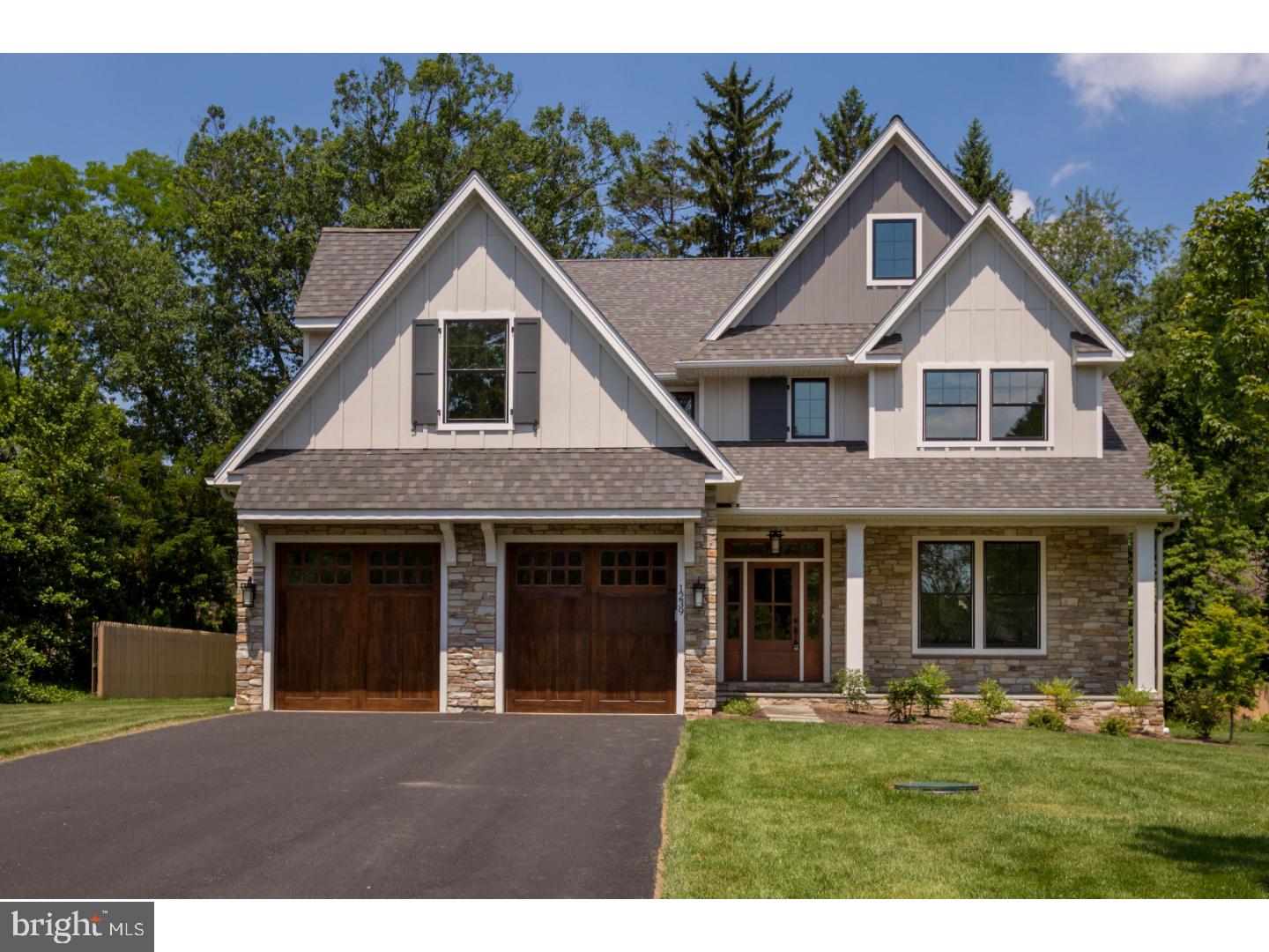 Welcome to 1239 Wyngate a 5 bedroom four and half bedroom exquisite brand new construction Mission style home designed with superior craftsmanship and premium finishes and materials by renowned Sposato Home Builders. Enter from an impressive covered front entry with flagstone patio into a center hall foyer. From there you will appreciate the open floor plan with soaring 9' foot ceilings that includes a office/library, living room, dining room, gourmet kitchen,breakfast room, great room and powder room. Luxury details throughout include wainscoting (first floor), crown molding, hardwood floors, recessed lighting and Pella windows. The warm and inviting kitchen is a wonderful gathering place that includes ample custom cabinets,farm sink, quartz counter tops and large butcher block center island with seating for four. Stainless steel Thermador appliances include chefs 6 burner range, double oven, microwave oven warming drawer and built in refrigerator. The butlers pantry with additional prep sink and built in wine refrigerator also provides additional cabinetry. Adjoining the kitchen is a breakfast room and spacious great room with gas fireplace. The large Trex deck off the great room overlooks a spacious backyard and provides a great place to relax in a tranquil setting or host a warm weather party. Abundance of warm and natural sunlight throughout. A 2 car garage flows into a well organized mudroom with custom built-in benches and cabinetry. The luxury and attention to detail do not stop as you move to the 2nd floor where the well appointed spacious master suite awaits with tray ceiling, magnificent walk-in master closet and spa like master bath retreat complete with stand alone soaking tub, double sink with quartz counter tops and luxurious glass enclosed shower. Two additional bedrooms both with en suite bathrooms and bedrooms 4 & 5 w/ Jack & Jill full bath that share dual sinks, marble counter tops and shower/tub . Convenient laundry room w/ utility sink also on this level. Optional 3rd floor can be converted to 6th bedroom/bath. Unfinished basement provides additional 1900 S.F. The outstanding location is located in award winning Lower Merion School District and close to all major transportation routes. This magnificent home has it all and is not to be missed! --