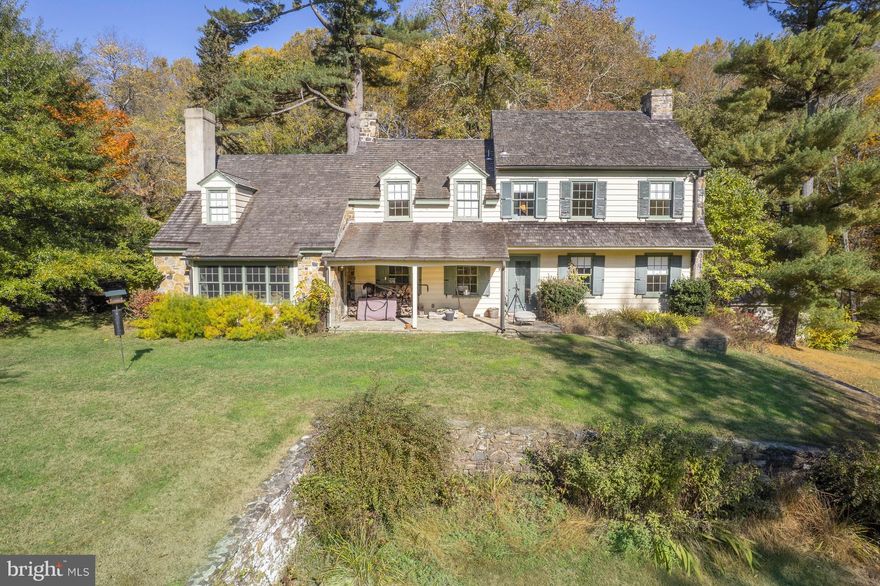 Here is your opportunity to own a piece of Chadds Ford at its best!  Set upon breathtaking views from all around, this 18th century farmhouse and estate is reminiscent of a Wyeth painting. At the front porch of the Farmhouse you will admire the incredible perspective of the pond, pasture and barn.  Upon entering the home, you will marvel at the modern feel while still maintaining the 1750’s charm. Features adding to that charm are wide-plank hardwood floors throughout, generous sized rooms with deep windowsills, built-in bookshelves and original cabinetry. Adding to the appeal are the gorgeous fireplaces in living room and family room. The kitchen was renovated recently to include granite countertops, built in appliances and 6 burner gas stove.  It is also open to your family room with updated windows, antique wood paneling that overlooks your land as you cozy up with family or entertain guests.  Upstairs there is a large master suite with private bath. 2 additional spacious bedrooms, large sitting room and hall bath complete the 2nd floor. There is also a partially finished basement with laundry to top off the home.   Recent system updates are Geothermal heating and cooling and tankless propane hot water heater.  Back outside, nestled in the hillside, there is a classic bank barn with agricultural/livestock space at ground level and a second level hay storage and third level former art studio accessed by an elevated crosswalk. The Spring house has added attributes with a bedroom and bath.  Plus a separate 3 bay stone detached garage.  This property is lovely as is, but with a little vision could be a stunning showplace or venue.  Property is under Act 319 for tax saving purposes. House, Barn and buildings are on 12.75 acres.  There are 2 separate tax parcels, with building envelopes, one that is 7.9 acres and the other is 4.79 acres adjacent to the 12+ acres that may be purchased separately or all together.  All 3 parcels under easement with North American Land Trust.  A copy of the easement is available upon request.  The area is surrounded by estate properties with conserved land. All this and is conveniently located to Greenville, Centreville, Chadds Ford, Wilmington, Kennett Square and West Chester.