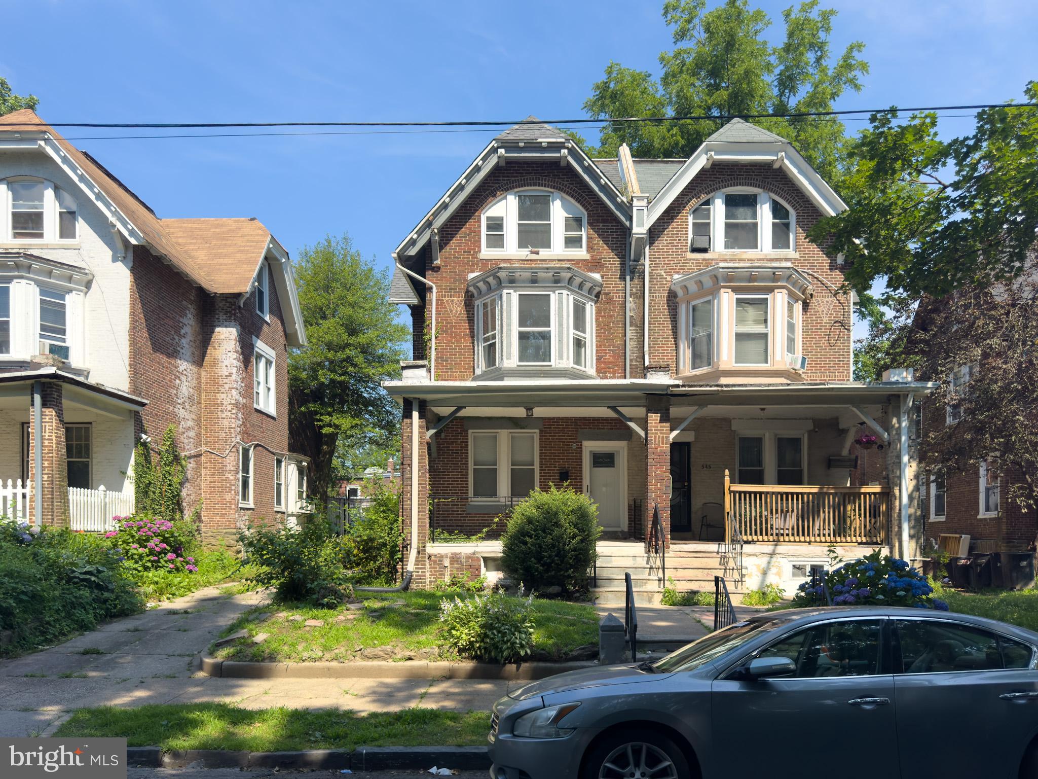 Located on Locust Ave. in Philadelphia’s Germantown section, 543 Locust Ave. is a spacious 2.5-story twin offering four bedrooms, 2.5 baths, and a layout full of potential. The main level features an open concept with exposed brick walls in the living room, a breakfast room, kitchen, and a rear enclosed shed that leads to a fenced backyard—offering plenty of opportunity for outdoor enjoyment. Upstairs, the second floor includes three well-proportioned bedrooms and a full hall bathroom, while the third floor serves as a private primary suite with its own full bath. The large basement provides ample storage and includes a half bathroom. A shared driveway leads to a detached one-car garage, offering off-street parking and additional functionality. This home is ideal for an investor or a buyer with vision—someone looking for a canvas they can shape into their own space and bring back the charm this property once held.