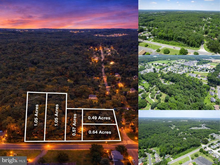 Exciting opportunity to own 3.8374 acres across Lots 2–6 in Brenneth Estates, ideally situated at the corner of Trimble Road and Dembytown Road in Joppa. This group of vacant lots is recorded in Plat Book 10, Page 32 and offers public water and sewer hook-up availability—no septic system needed. A Phase I Environmental Site Assessment was completed in 2024 and found no environmental concerns, giving added peace of mind. The land has remained wooded and undeveloped, offering a blank canvas with flexible potential. Easy access to major roadways, shopping, and local conveniences. Bring your ideas and explore the possibilities!