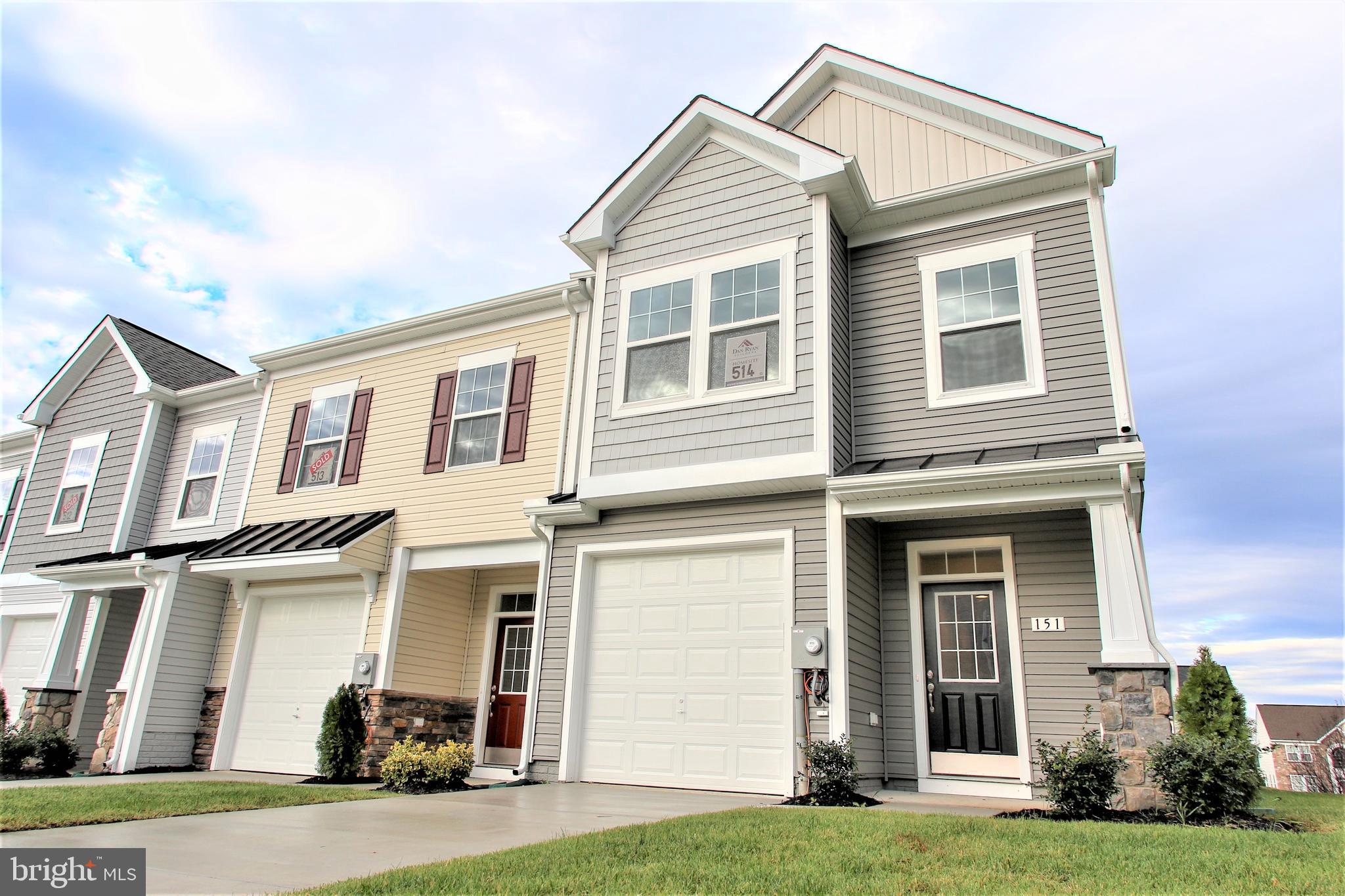 Closest new home construction community to the Maryland state line. Seconds from the northern on- ramp of I -81 and MD just minutes away. The luxurious 2 x 6 exterior construction boasts the alternate mid level plan with tons of additional cabinet space and large kitchen island. This lay out, with over-sized rooms provides maximum comfort in hallways, stairwells, rooms and baths. It's 16 x 14 concrete patio on the back of the home offers enough space to house patio furniture and a bbq grill with room to spare. Additional storage shed attached the rear of the home for storage needs. Maintenance free yards, covered by the HOA, when they aren't fenced in! Get peace of mind in coming home to a Quality Builders Warrantied home with a craftsman structure. Equipped with a double drive way and 1 car garage, leaving you plenty of parking space accented with beautifully manicured yards and landscape!