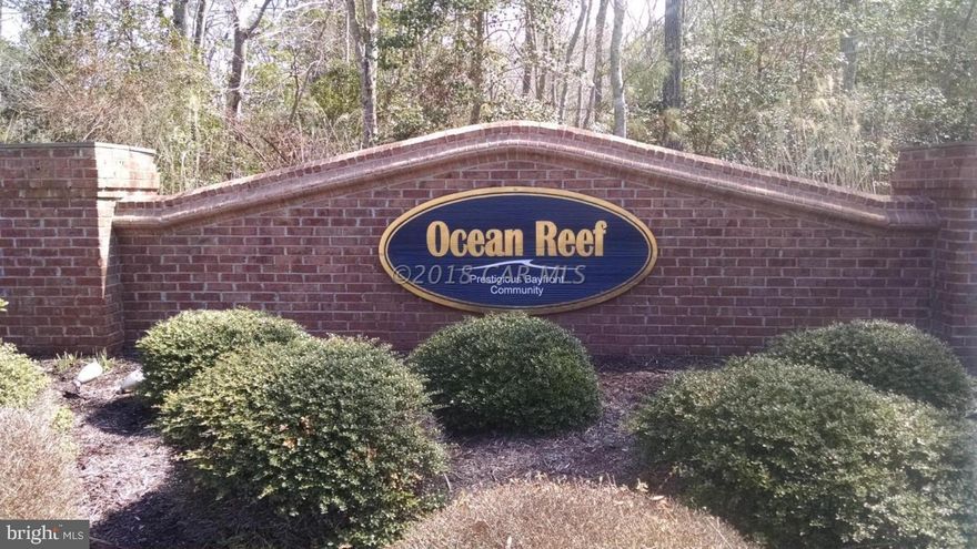 Highly desirable West Ocean City premier subdivision of Ocean Reef. Build your special home on this this very large 1.28 lot. This parcel is located on a street with only 4 buildable lots. Very private dead end street. Lot is located at end of the cul de sac. Easy access to Ocean City, Assateaque Island, Downtown Berlin and West Ocean shopping and restaurants.