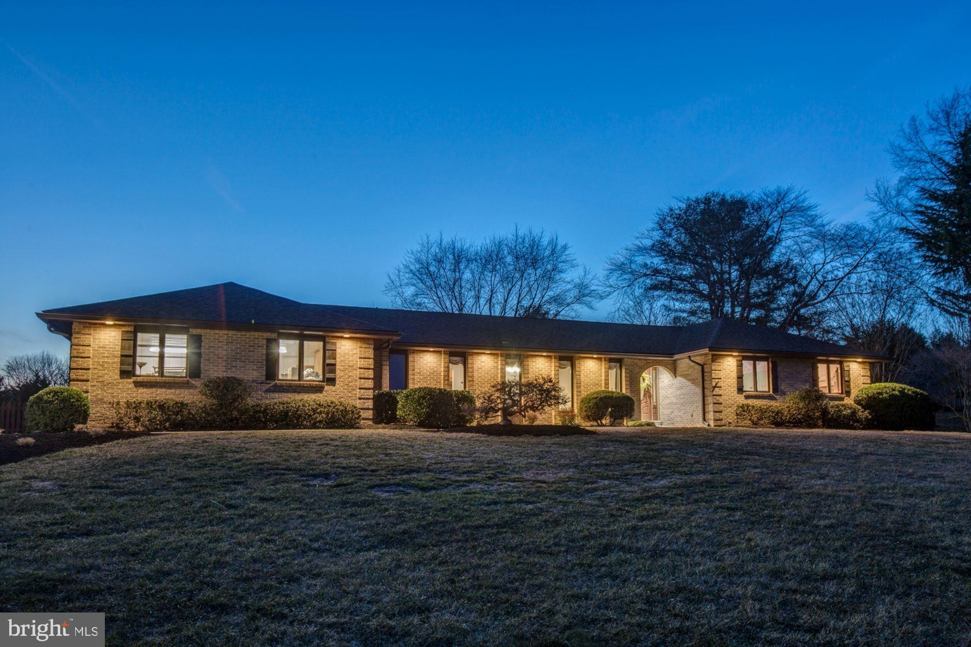 Fall in love with this tranquil retreat in the heart of Highland! This exceptional all-brick custom rancher is perfectly sited on an acre of land on a private court. A welcoming entryway leads to an expansive dining room boasting hardwood flooring and adorned with crown molding. Walls of windows and doors to soak in the back yard views line the expansive kitchen. Also featured is a center island, Silestone countertops, all new stainless steel appliances (to be replaced), and tray ceiling with custom lighting. A huge family room with wet bar and access to the back yard and pool provides the perfect space for entertaining. The private wing offers gorgeous bathrooms with stunning tile work, primary bedroom with private bath and two additional spacious bedrooms. Lower level living includes an additional bedroom, workshop with walkup to garage, recreation room with wet bar, and hobby room. Smart home conveniences include Ring doorbell/floodlight, NEST thermostats and keyless keypad entry. Outside, a heated in-ground pool, shed, fenced garden area, hot tub and patio with panoramic pastoral complete this beautiful oasis!