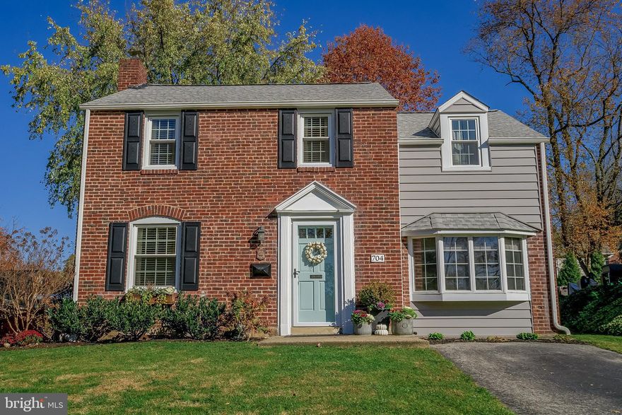Welcome to 704 Glendalough Road, a charming, colonial home located in the sought after Chesney Downs neighborhood. This turnkey home offers 3 bedrooms, 1.5 baths, a renovated kitchen, hardwood flooring, tons of natural light, central air, a fantastic, fenced yard, and so much more. From the moment that you pull up to the house, you will already be smitten with the neighborhood and will love the curb appeal that 704 offers. Inside, you will feel immediately at home as you are welcomed into a bright living room with hardwood flooring and a nice, neutral color palate. An eye catching curved archway leads into the dining room, also offering hardwood flooring and plenty of space for gatherings. The dining room is open to the kitchen, creating a lovely flow, ideal for entertaining. The kitchen was recently renovated and offers exactly what you are looking for; white cabinetry, quartz countertops, undermount sink, subway tile backsplash, gas cooking, recessed lighting, stainless steel appliances, and counter seating. Both the kitchen and dining room offer views into the backyard, along with outdoor access directly from the kitchen. The first floor also offers a cozy family room and a powder room with enough space to easily accommodate a full bath in the future. Upstairs, you will find a continued abundance of natural light and hardwood floors throughout. There is a large master bedroom and two additional, nicely sized bedrooms, all with ceiling fans. You will also find a hall bathroom and pull down stairs which lead to a large attic, offering plenty of additional storage.  Down below, the basement is clean and dry (professionally water proofed), offering the laundry area and tons of storage space. Outside, the yard is a dream. It is the perfect size, allowing plenty of room for play and relaxation, but not too much to manage. The backyard is fully fenced, great for little ones and four legged family members. 704 has been wonderfully maintained, inside and out. New siding, windows, and gutters were done in 2017, the kitchen was renovated in 2018, and the basement was water proofed in 2019. It is evident that a lot of love and care has gone into this home, making 704 not only beautiful, but totally move in ready for the next lucky owner. The home is located in the award winning Springfield School District and close to many private schools, as well. Cisco Park, the gorgeous new library, and a few local eateries (including neighborhood breakfast spot, Fairlane Grill) are within walking distance. Chestnut Hill, The Morris Arboretum, as well as, access to Forbidden Drive and the trails of the Wissahickon, are just five minutes away. This home offers easy access to 309 and major routes of transportation.  This is one that you don't want to miss!