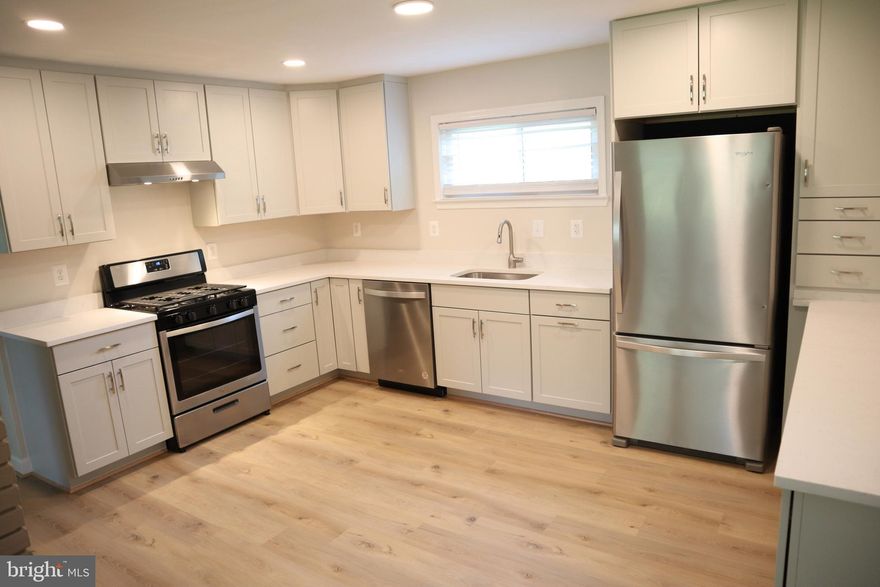 3 Level Cape Cod style home recently  renovated.  Almost  BRAND NEW Kitchen with all new Light grey cabinets and white quartz countertops!    All newer stainless steel appliances.  Move in July 1,  1 pet under 30 lbs okay,      New carpets on upper level.   Fireplace is not functional,  This home has 2 Bdr, 1 bath on main level and 2 Bdr 1 bath on upper level too.     All new Led lighting,   New vanities and sinks in the bathrooms,  Large unfinished bsmt for storage.   Gorgeous large level  Fenced yard,  perfect for a garden,  Owner requires minimum  2 year  lease, no exceptions,        d.   Central Air,  Gas Heating, gas hot water.   Professional management.    1.5 miles to Red Line metro,  Twinbrook or Rockville stops.  Some minor touchups going on now.