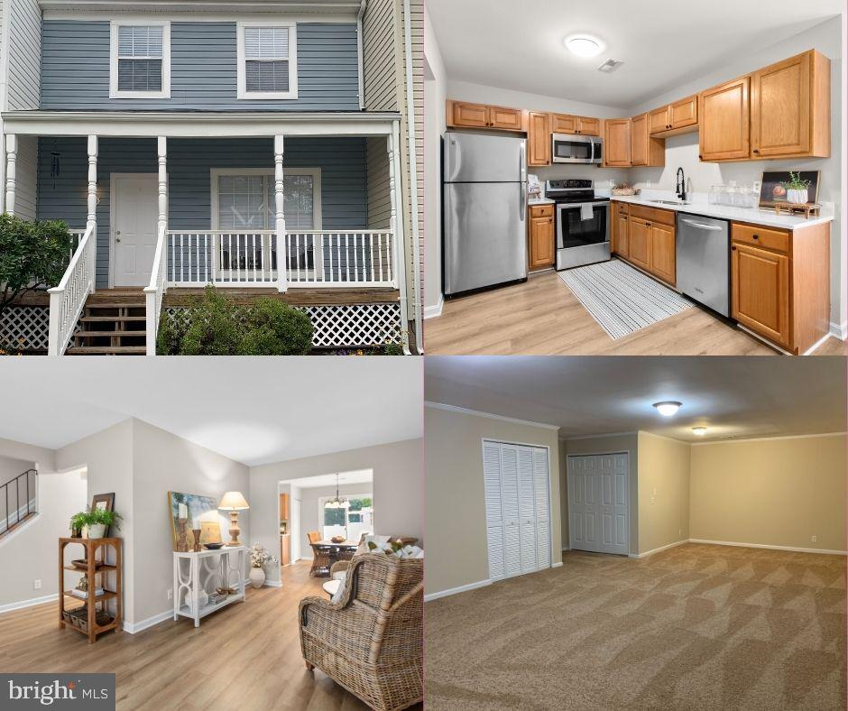 This stunning townhouse has been meticulously renovated and is ready for immediate occupancy. With 1,780 square feet of finished living space, including a fully finished basement, every detail has been carefully considered for the new owner(s)
Freshly and professionally painted from top to bottom, the soft beige walls are beautifully accented by crisp white trim and bright ceilings. New luxury vinyl plank flooring graces the main level, while plush wall-to-wall carpeting adds warmth upstairs and in the basement.
Major system updates include a brand-new HVAC system (with a transferable warranty) and a completely new electrical panel with all new circuit breakers. The kitchen is a standout with sleek quartz countertops and stainless-steel appliances, and it flows into a separate dining room and spacious living area.
Upstairs, the primary bedroom offers two closets—including a generous walk-in—while the secondary bedrooms also feature ample closet space. The basement includes a sizable laundry room with a modern, large-capacity washer and dryer.
Outdoor spaces include a charming front deck-style porch to enjoy your morning coffee on, and a private backyard with a newer white vinyl fence and rear deck platform—perfect for relaxing and privacy..
Location is everything: just 1.5 miles to I-95, less than a mile to the back gate of Quantico Marine Corps Base, and close to shopping, restaurants, and commuter lots. A day care facility is in walking distance too!
Your water, sewer, trash and recycling expenses are all paid by the HOA. They also complete and pay for exterior home maintenance, roof maintenance and replacement, front yard care, fencing, common grounds, and your reserved parking, while owners simply maintain the home's interior which is in pristine condition for you to enjoy. Great worry-free living for commuters, military personnel, locals, and investors alike
