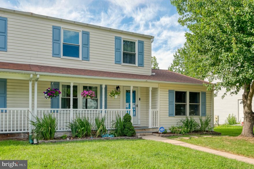 Priced to sell!! Enjoy these recent updates, including fresh paint (2025), new carpet (2025), vinyl privacy fence (2023), sliding glass door (2023), shed roof (2022), HVAC (2021), and water heater (2021). This beautifully updated end-of-group home offers exceptional living space, thanks to a large bump-out addition and an oversized shed with electric and workshop. Enjoy outdoor living with a paver patio, fenced yard, and a welcoming covered front porch. Inside, the living room features recessed lighting, luxury vinyl plank flooring, and neutral colors, while the eat-in kitchen is equipped with stainless steel appliances and a stylish backsplash. The addition includes a family room with a cathedral ceiling, office area with built-ins, and a powder room, all kept comfortable year-round with a mini split system. Upstairs, the primary bedroom boasts crown molding, a walk-in closet, and private access to the full bath. There are two more bedrooms and even a finished lower level - with a versatile rec room, laundry, and ample storage.