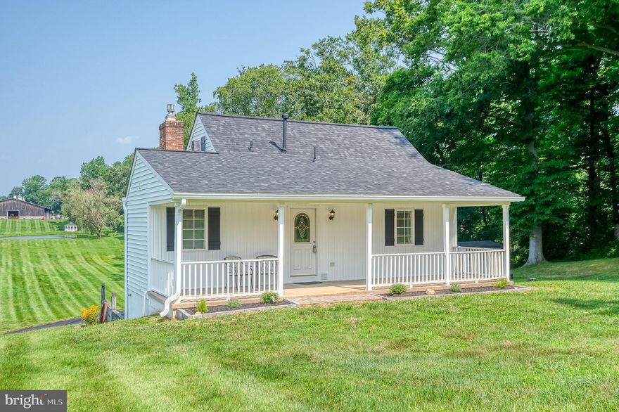 Country living at it's finest! This farmhouse style rental has it all! Sits on a GORGEOUS, private horse farm with amazing  views. Lovely covered front porch overlooks a large private front yard.  It boasts 3 bedrooms and 2 full bathrooms. Oversized primary bedroom that is spacious enough to accommodate a sitting area and/or office.  Primary bedroom has a large walk in closet as well as another closet for extra space, new wood look luxury vinyl plank flooring, ceiling fan and wall lighting. 2nd bedroom has new carpet and ceiling fan. Upper level can be used as 3rd bedroom; using the 2 built ins as bunk beds. This room could also be used as an office/playroom. Home has two staircases to allow movement between floors a dream. Eat in kitchen boasts ceramic tile flooring, neutral cabinets, and a large pantry. Generous size family room sits off the kitchen, making this the ultimate open floor plan. Family room has all stone, gas fireplace for cozy winter nights! Large sunroom has new windows that boast lots of natural sunlight, ceramic floors and a separate A/C unit. Sunroom has private entrance from driveway. Driveway has plenty of parking spaces. Spacious shed can be utilized by tenant.