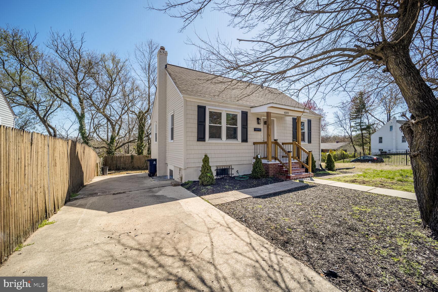This fully renovated 5-bedroom Cape Cod home offers an additional space perfect for an office. Situated on a lovely corner lot, this detached home provides both privacy and convenience with a driveway and a separate basement entrance. Inside, enjoy a brand-new kitchen with stainless steel appliances, stunning flooring, and nice wood accent touches throughout. With 2 full bathrooms and thoughtfully designed living spaces, this home perfectly blends charm and modern comfort. It's conveniently located near the Capitol Heights metro station.