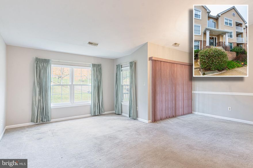 CHARMING AND SPACIOUS TOP LEVEL CONDO WITH OVER 1,200 SQ. FT. OF LIVING SPACE!  Large living room with a dining area, galley kitchen with tons of cabinet space, spacious primary bedroom suite with a walk-in closet and full bath, 2 additional bedrooms with a hall bath, in-unit laundry, private balcony, and 1 car assigned parking with additional guest parking available.  Located in a secure building with a main entrance lock and intercom system.  Conveniently located close to Historic Ellicott City, Patapsco State Park, shopping, and restaurants!