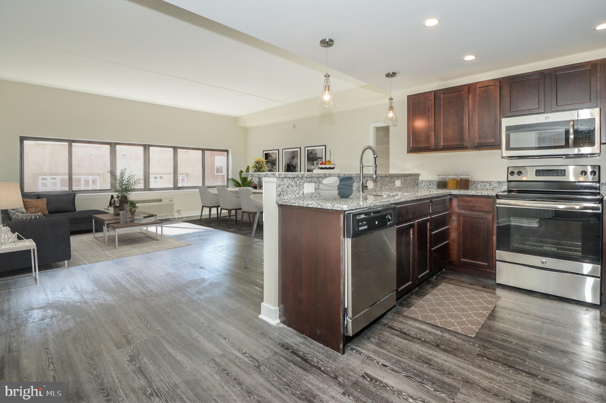 This luxurious conversion is nestled in one of the most historic and iconic neighborhoods in Philadelphia. Live among subtle charms of the past, while enjoying all of the conveniences of the present and future. Immerse yourself into the midst of a community filled with culture and innovation- from world class dining to shopping to art, just a short stroll from your doorstep. The desirable, airy floor plans maximize your comfort levels while giving the option to host! All complimented with tasteful finishes and panoramic views of one of the city's hottest neighborhoods. *first month and one month security to move in!* *Tenant pays electric and water!* Unit Amenities: -Stainless Steel Appliances including Dishwasher and Microwave -LG Washer/Dryer in ALL units -Granite Counter Tops -Modern Plank Flooring -Contemporary light fixtures -Abundant Closet Space -Subway tiled showers -Ceramic tiled bathroom floors -Premium shaker espresso wood cabinets -Chic bathroom fixtures. *