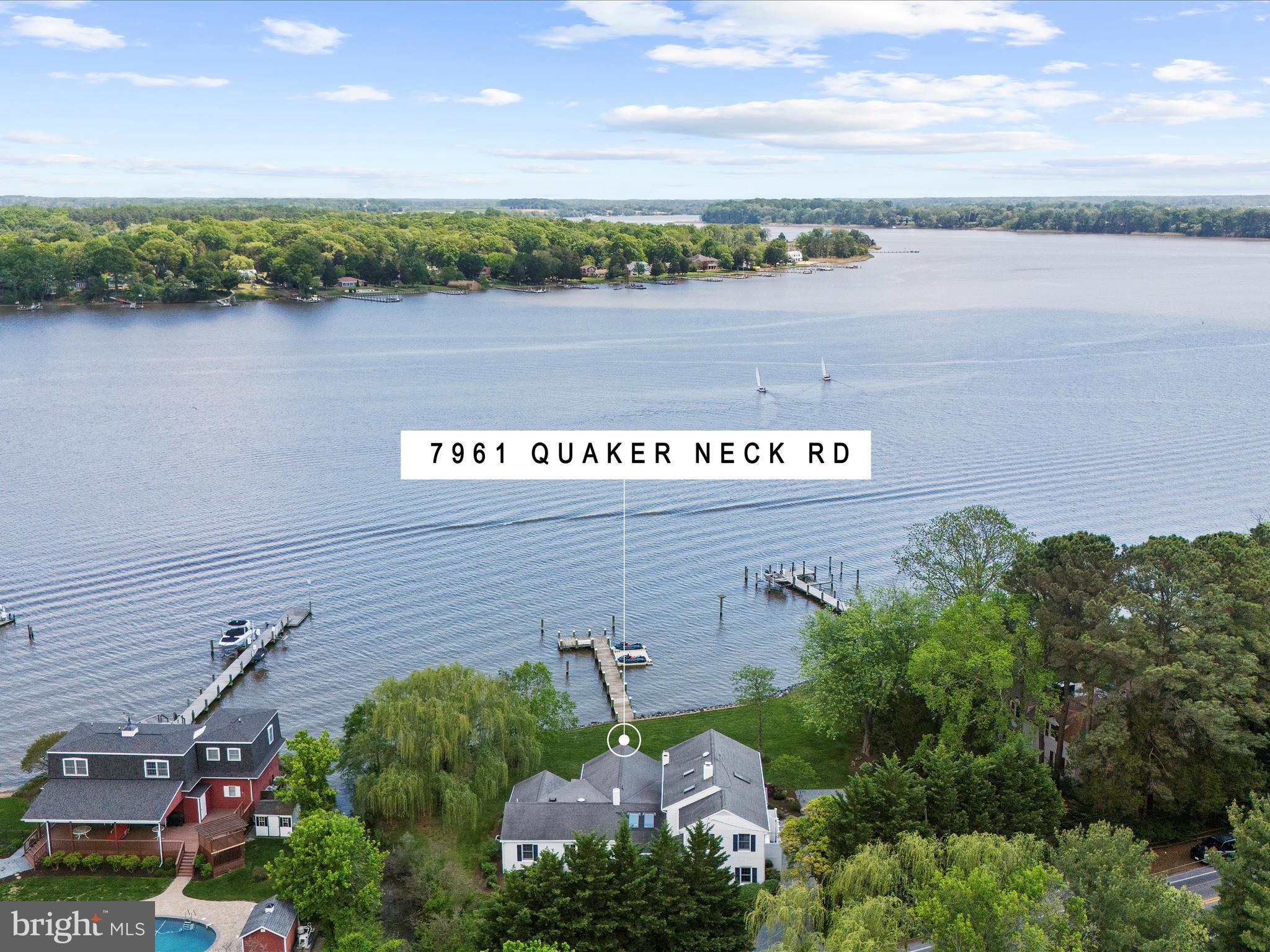 **Exquisite Waterfront Retreat on Chester River**
Welcome to 7961 Quaker Neck Road, Chestertown, MD – an elegant and modern sanctuary nestled on the coveted Chester River, offering a rare opportunity to own a completely remodeled waterfront property. This exceptional home encompasses five beautifully appointed bedrooms, four luxurious bathrooms, and sits gracefully on nearly half an acre of pristine land.
As you step inside, you're greeted by an abundance of natural light streaming through perfectly placed skylights, highlighting the breathtaking waterfront views. The main level features an expansive living room adorned with a cozy fireplace, seamlessly flowing into a chef's dream kitchen. This culinary masterpiece boasts an expansive island with seating for eight, upgraded cabinetry and countertops, a deep farmhouse sink, and top-of-the-line stainless steel appliances, including two dishwashers, two wall ovens, a gas range, microwave, refrigerator, and a wine fridge. Every detail has been meticulously crafted to showcase the stunning water views.
The adjoining sunroom offers a serene space to unwind, while the recreation room provides ample space for entertainment and leisure. The main level also includes three spacious bedrooms, one with an ensuite, and an additional full bathroom. Upstairs, discover two more bedrooms, each with its own en suite, and a primary bedroom that features expansive windows and access to a private deck, perfect for savoring the tranquil water views.
Outside, the peaceful backyard beckons you to relax and enjoy the serene beauty of the Chester River. A recently constructed dock, less than three years old, provides easy access to the water, while two outdoor showers offer convenience after a day of river adventures. The large detached garage ensures ample storage space for all your needs.
This home is enhanced by a range of modern upgrades, including newer windows, skylights, and doors, all completed in 2022, along with freshly painted exteriors and a Rinnai water heater. Three working fireplaces, two wood-burning and one gas, create inviting spaces to gather on cool evenings. Additional amenities include a whole house generator, two whole house dehumidifiers, and a fully remodeled interior designed for ultimate relaxation and enjoyment.
Located just minutes from Historic Chestertown, this property allows you to enjoy the charm of small-town living with access to a variety of shops, coffee houses, and bakeries. Experience the perfect blend of elegance and modern comfort in this meticulously curated waterfront retreat. Homes like this are truly a rare find.