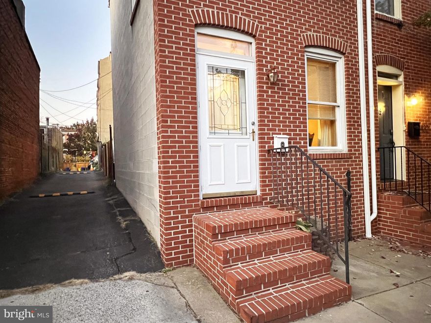 The best value in Federal Hill! This 2 bed/1 bath end-of-row home is the perfect place for savvy buyers with expansion  potential. Move right in, put in some sweat equity, and watch the value grow.  Close to Cross St Market, Federal Hill Park, Inner Harbor, bars & restaurants, shops, stadiums, water taxi, and I-95 Property is being sold As-Is. And parking pad is not possible.