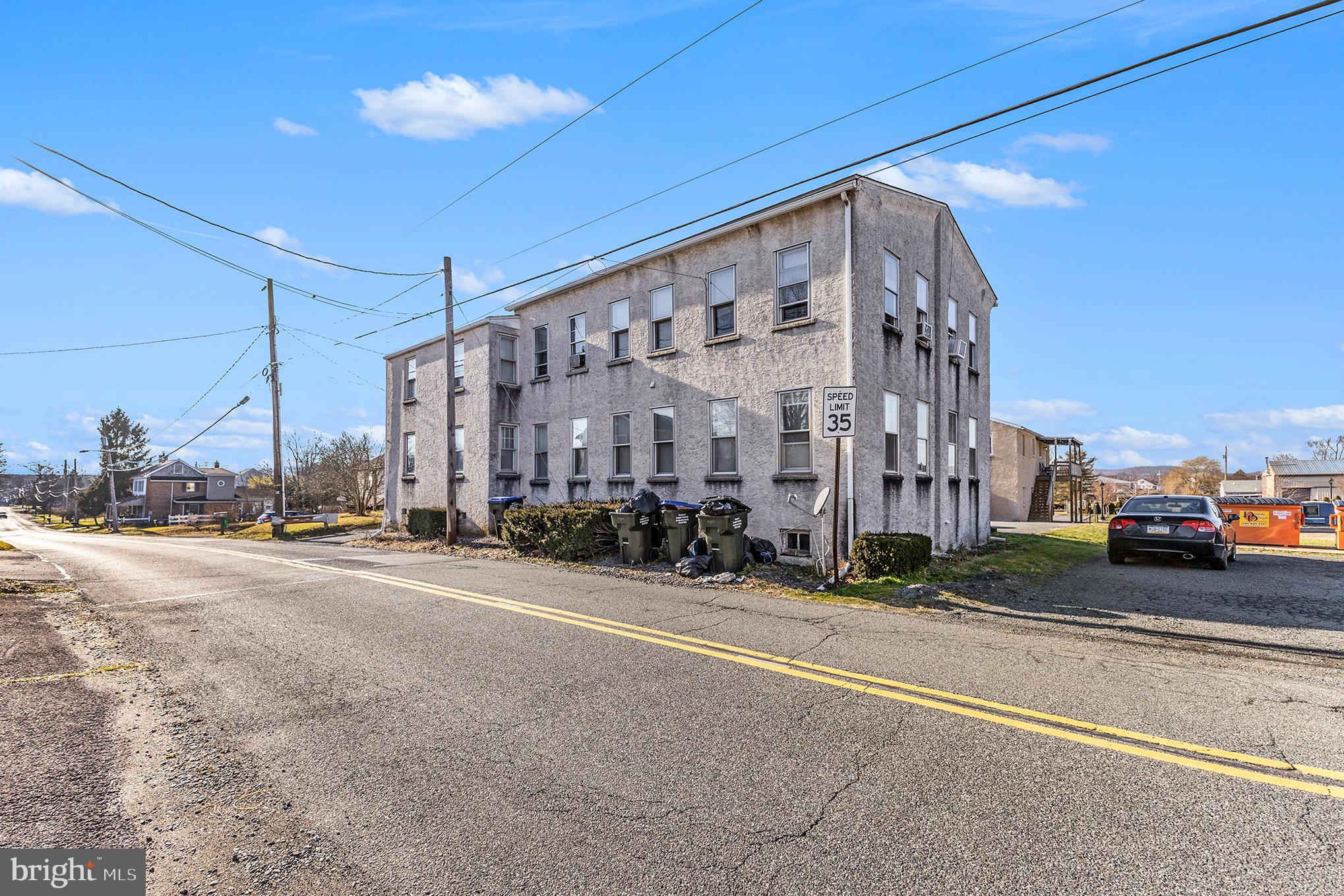 This Quadruplex first time on the market, consists of 4-units, each consisting of 2-bedrooms, 1-bathroom. Located in Douglass Twp, Montgomery County within Boyertown School District. This property is local to area dining and shopping all within walking distance. The building offers plenty of off-street parking and on-site laundry. This quadruplex has been very well maintained by its Owner and current tenants. Showings require a 24-hour notice as the property is tenant occupied. Please note, Seller Financing is available. Sign on Property waiting to be installed.