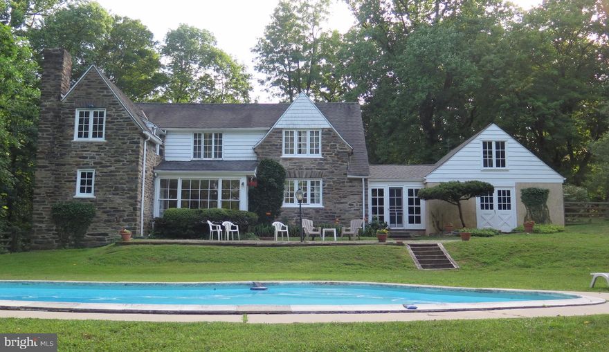 This is a rare property bought by the present family in 1955, the potential of which is extraordinary. This is truly a once-in-a-lifetime opportunity for the buyer who demands a very special location, a unique home and has the vision to create a masterpiece for their lifestyle.  Unique and utterly enchanting 110 year old, 2 story carriage home with pool.  Positioned on a private 2.56 acre lot, surrounded by mature landscaping, this 3+ bed 1 1/2 bath residence was built on the grounds of Dolobran a grand estate.  The property has a twin tenant house which is 1 structure with 2 living quarters (both with valid rental licenses) and a barn ruin.  You can either embrace history and work with existing structures OR build new compound on fabulous lot.  Must see to appreciate.