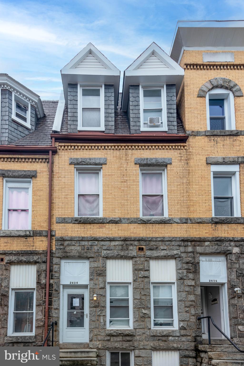 List price to be opening bid at online only auction. Online auction to be conducted on Auctioneers website. Bidding begins Saturday, August 9th, 2025 & ends Thursday, August 14, 2025 starting at 1:00 PM. Manner of Offering: The property at 2434 N. Calvert St is offered individually in this auction and as part of an entirety offering for 2422–2436 N. Calvert St. The seller reserves the right to accept either the entirety bid or individual bids. If the entirety bid is accepted, all individual bids will be void and deposits returned to bidders.5 Unit Multi Family Building in the "Old Goucher" Neighborhood Of Baltimore City
Each unit has it's own water heater and central HVAC unit. Each unit has a washer/dryer. Tenants are responsbile for payment of all utilities other than water/sewer which is paid for by landlord.
Unit 1 (2BR) is vacant (Market rent is $1,450)
Unit 2 (1BR) is rented for $1,191/month
Unit 3 (1BR) is rented for $1,450/month
Unit 4 (1BR) is rented for $1,456/month
Unit 5 (1BR) is rented for $1,401/month
**Current Gross Monthly Rent Of $5,498**
**Current Gross Annual Scheduled Rent Of $65,976**
**Potential Gross Monthly Rent Of Approximately $6,948**
**Potential Gross Annual Rent Of Approximately $83,376**