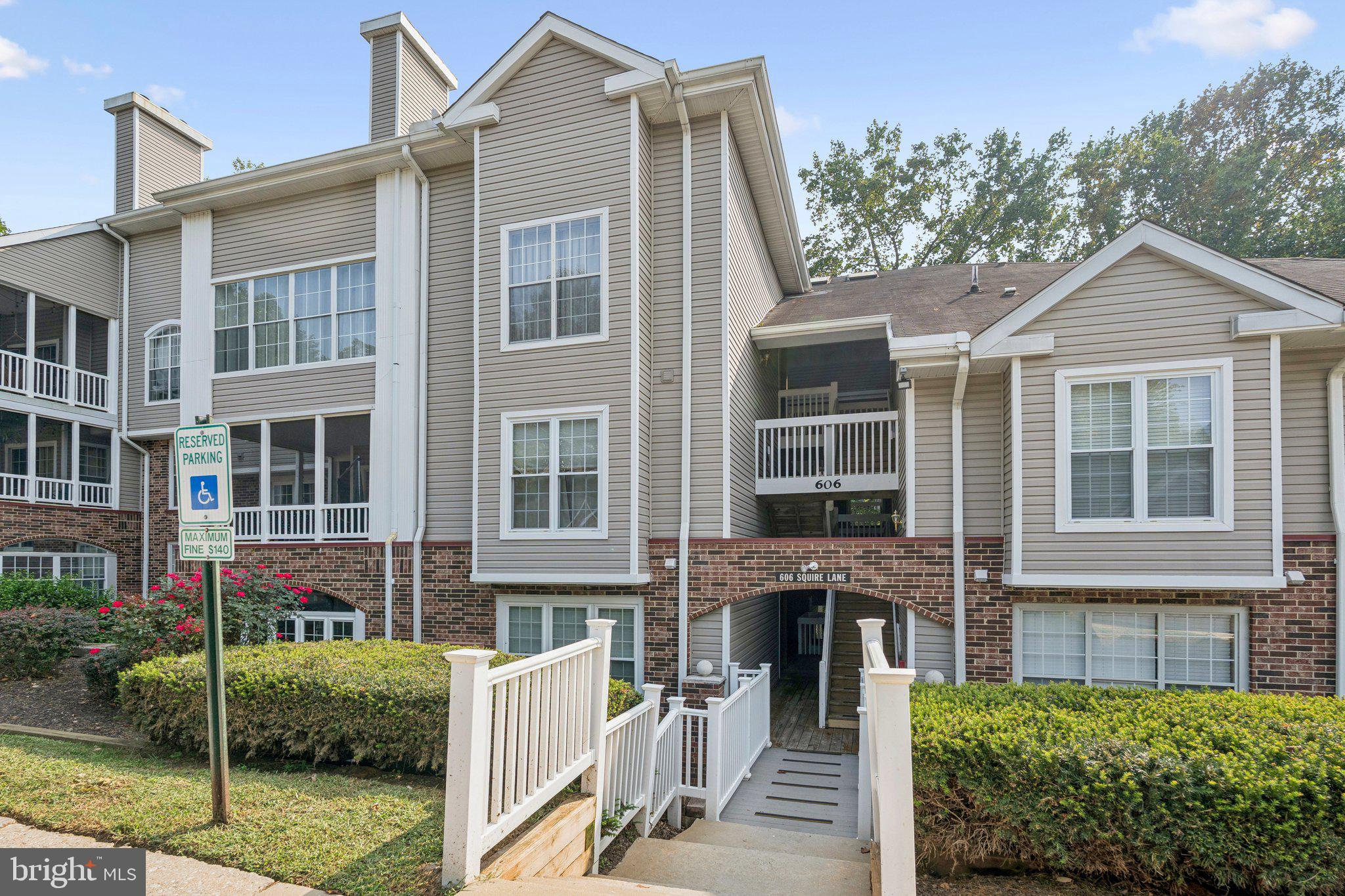 Welcome Home to this Beautiful Condo located in English Country Manor in the heart of Bel Air. This unit is a lower level condo with 1 flight of stairs down to the courtyard area. Wonderful 2 bedroom unit with 2 updated bathrooms. Updated Kitchen with white cabinets and stainless steel appliances, and large laundry area located off the kitchen. Enjoy your fireplace with views from the breakfast bar, dining area, and living room. The sunroom located off the living area offers lots of windows for natural lighting and a single door leading to your own private backyard, a great spot for relaxing and entertaining! En-suite Primary bedroom with huge windows and walk-in closet, and updated bathroom with a jetted tub. Spacious 2nd bedroom with walk-in closet and 2nd full bath in hall wall. Also, this unit has a brand new interior and exterior HVAC system (2025). Wonderful community with fabulous amenities, lovely pool, ponds & fountain, Manor house with gym, meeting room, Walking distance to shops and restaurants. Schedule your private tour today!