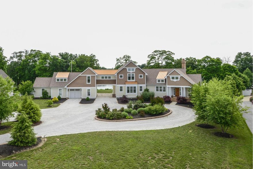 Designed by award winning architect Gregory Sparhawk, 4700+ sq ft of beautiful living in this unique WF property at the mouth of the Corsica River. Secluded cove with deep water and long sandy beach! Detail in abundance, 10' ceilings, deep mouldings, white oak floors many windows with fabulous views. Further space available for in  laws,nanny etc.