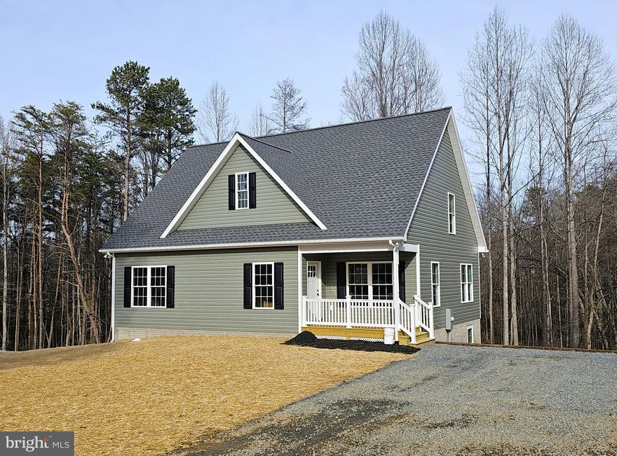 Opportunity to own a BRAND NEW home in beautiful Madison County! This adorable home boasts an open floor plan with 3 bedrooms, 2 full baths, beautiful luxury vinyl plank throughout, granite countertops, open concept great room with cathedral ceilings and loft above, separate laundry room & more! Full walkout basement offers plenty of potential with space for rooms, rough-in plumbing & large windows allowing in plenty of natural light. Enjoy the outdoors from the covered front porch or rear deck overlooking your peaceful private setting. Quality craftsmanship & details show throughout with wide trim-work, rounded edge walls, upgraded finishes, etc. This gorgeous home is situated on 3 acres  just a few miles off Route 230 on the eastern side of the county, with an ideal location for traveling to the town of Madison, Orange, Culpeper &/or Charlottesville. Almost Complete!