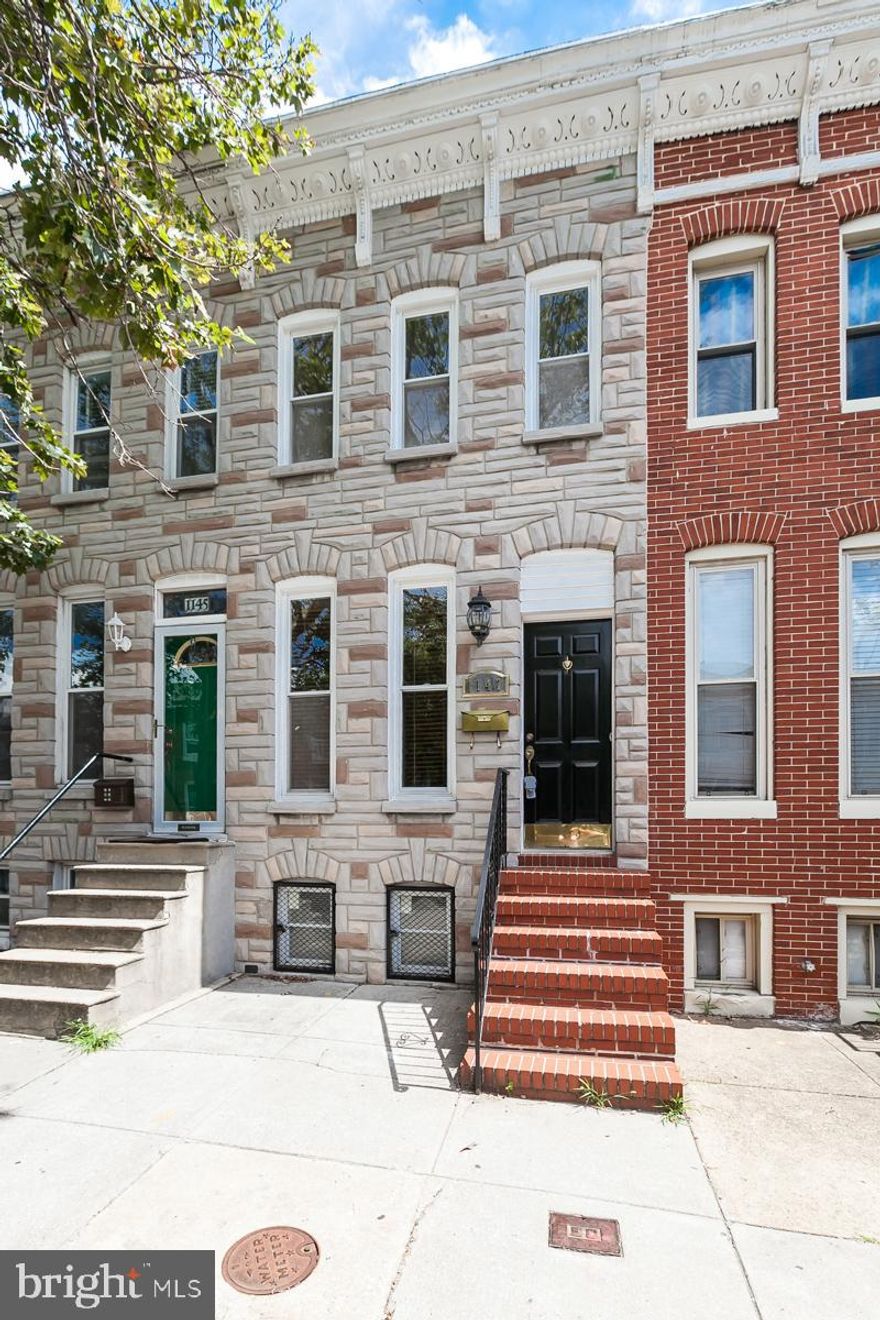 Located in the 1100 Block of West Hamburg.  Arguably one of the most desired locations in Washington Village.  Home is perfect for sharing.  Finished lower level with Full bathroom, Open concept living and dining room, with main level laundry room,  Rear yard could possibly be modified to accommodate a vehicle, two bedroom and one full bath on second level,  Main level fire place is ornamental and the home is equipped with central air. Conveniently located with easy access to downtown attractions, M&T Stadium and Camden Yards.  Short stroll to Federal Hill and Washington Village Business district.  Close to Carroll Park Golf Course, U of Md Professional Schools, 95, 695 and Rt 1.