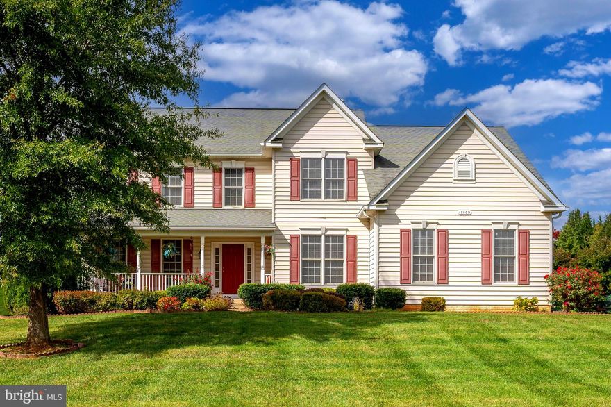 Welcome to this charming Traditional Colonial home. As you enter, you'll be greeted by two beautiful staircases, both at the front and back of the house, creating an elegant and inviting atmosphere. The grandeur continues with a two-story great room and a stunning two-story foyer.

 Situated on a generous lot of approximately 0.70 acres, it offers one of the largest yards in the neighborhood, providing ample space for outdoor activities and relaxation.

Step inside, and you'll find a wealth of features and comforts. The main floor boasts a formal living room and dining room, perfect for entertaining guests. The family room, complete with a cozy gas fireplace, is adjacent to the kitchen, which features newer appliances and a delightful breakfast area in between. Hardwood floors grace the entire main floor, adding warmth and elegance.

For added convenience, there is an office that can double as a guest bedroom, particularly suitable for visitors who may have difficulty with stairs. This room offers private access to a full hall bathroom. The kitchen is equipped with natural gas for heating, hot water, and cooking, and the home is two-zoned for optimal comfort.

Upstairs, the upper floor offers captivating views overlooking the foyer and family room. The primary bedroom is exceptionally spacious, and the accompanying primary bath is generously sized, featuring separate vanities, a shower, a jetted tub, and a walk-in closet measuring 14'x8'. Three additional bedrooms and another bathroom complete the upper floor, providing ample space for a growing family or guests.
The basement is unfinished but holds great potential with framed walls and rough-in plumbing for future expansion, allowing you to customize the space to your liking. A two-car side load garage offers convenient parking and storage.