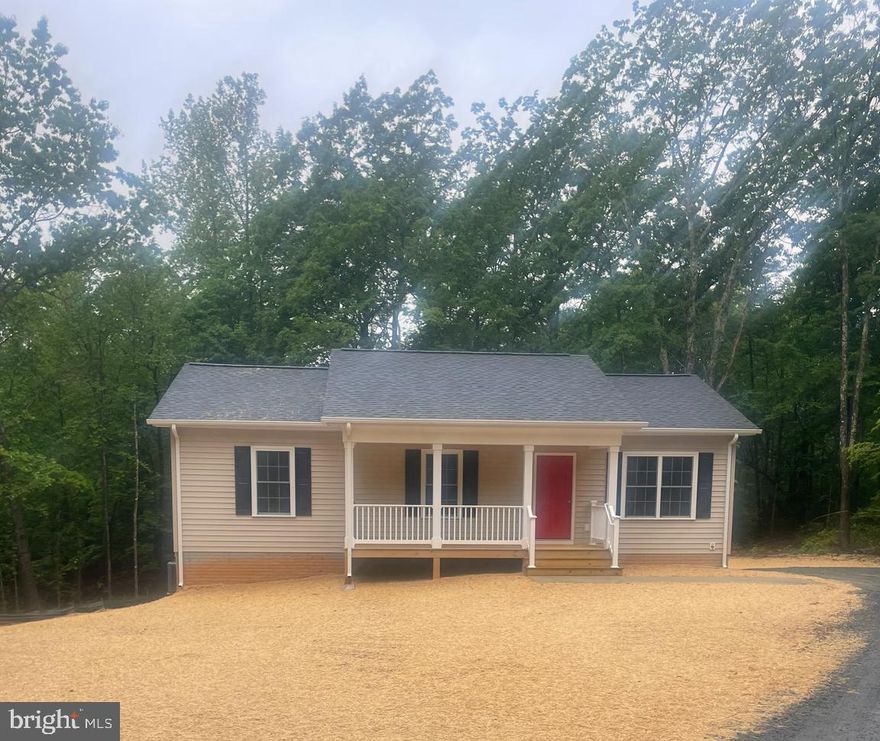 CONSTRUCTION STARTED - MELBOURNE MODEL-LOT 4  located on 3 .8 wooded acres in beautiful Madison County. One level living with 3 bedrooms, 2 bath, and unfinished walk-out level basement with rough in plumbing for future bath. Home will include - granite counter tops, stainless steel appliances, and vinyl flooring in the kitchen; carpet in the living room and bedrooms; and vinyl flooring in the bathrooms. Floor plan shows deck- deck is an upgrade and not included in the list price. Lot is cleared.  Still time to make selections! Call today for more information.