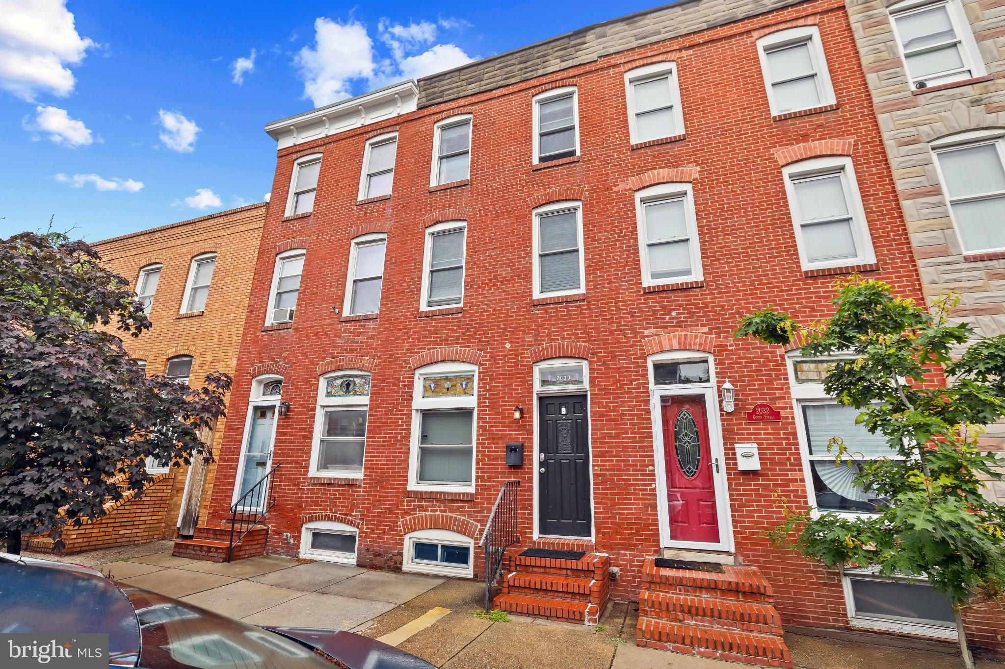 Get ready to move!!!... three floors of living space... and a basement. 3 bedrooms- 2 bedrooms on third floor one is currently used for a work from home office. The second floor has a large bedroom and a full bath with custom closets. Kitchen has lots of counter space for meal prep and lots of cabinet space for storage. Laundry area and half bath on first floor. Private back yard located off of kitchen, perfect for relaxing and entertaining. The basemen is unfinished and has been waterproofed lots of storage space. Nice neighborhood - walkable score 95 - bike score 75. Walking distance to several local restaurants and Patterson Park