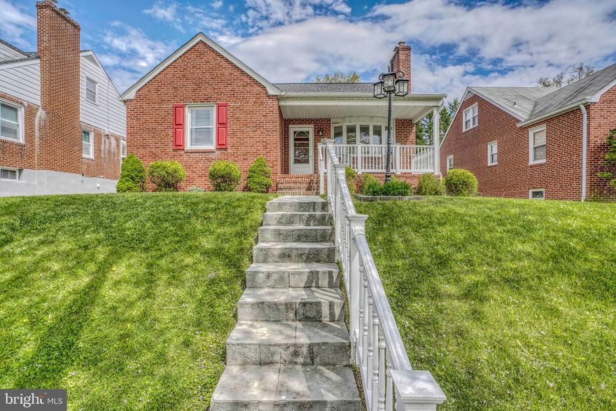 CHARMING, PORCH FRONT BRICK CAPE COD IN QUIET PARKVILLE BOASTS 5 BEDROOMS AND 3 FULL BATHROOMS! LIVING ROOM WITH BAY WINDOW, WOOD-BURNING FIREPLACE AND HARDWOOD FLOORS. UPDATED KITCHEN WITH GRANITE COUNTERTOPS, TILE BACKSPLASH, ISLAND, RECESSED LIGHTS, STAINLESS STEEL REFRIG AND MICROWAVE. MAIN LEVEL - 2 BEDROOMS AND 1 FULL BATHROOM. UPPER LEVEL- BEDROOMS 2 AND 3 AND 2ND FULL BATHROOM. (WOOD FLOORS UNDER CARPET) LOWER LEVEL- SPACIOUS CLUB ROOM, 5TH BEDROOM, 3RD FULL BATHROOM AND LAUNDRY.  (CARPET NEEDS REPLACING). LOVELY LEVEL BACKYARD SPACE WITH PATIO AND SHED. NEW ROOF IN 2019! NEW FURNACE AND AC IN 2021!**PROPERTY TO BE SOLD IN AS-IS CONDITION