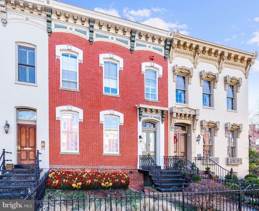 This lovely 22'-wide Italiante 5 BR home is located on one of the premier blocks in Capitol Hill. Situated 2 blks to the U.S. Supreme Court and the Library of Congress, you can walk the same streets that Oliver Wendell Holmes may have walked on his way to work. This almost 4,000 sq ft residence boasts many original architectural details with today's modern conveniences.4-car parking, 11-ft ceilings, heart of pine flooring throughout, plaster moldings, and a breathtaking rear yard with detached 2-car garage +2 add'l off st pkg spaces are just a few of this distinguished home's features. A double parlor with original wood-burning fireplace, separate dining room and upgraded kitchen with Thermador appliances and gas cooking complement the original design. All bedrooms are very spacious and are located on the upper level which is unique. The basement sports a complete laundry room and huge storage area. The electric bill is very low due to the existence of solar panels. Verizon Fios on premises. A short walk to some of DC's best bars and restaurants along Pennsylvania Ave SE & 8th Streets, and a few blocks to Eastern Market and the metro make this home's location a huge bonus! This property will make an excellent home-office.Pets allowed but breed restrictions apply. Groups also welcome. Rent unfurnished for a minimum of 12 months or as long as 4 years. Available as of June 1, 2025.