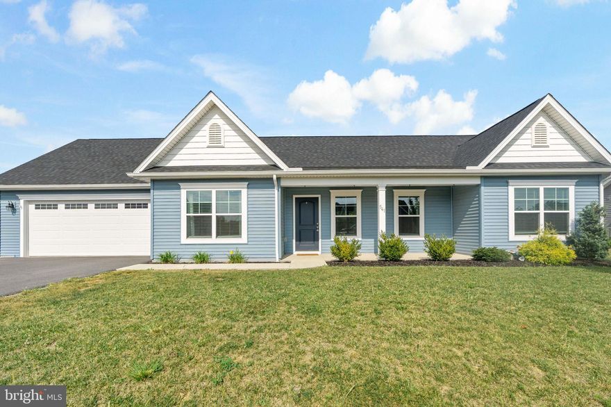 Discover the charm of this beautifully designed ranch-style Panhandle home in the desirable Bridle Creek community. Built in 2021, this inviting residence features an open floor plan that seamlessly connects the living and dining areas, perfect for gatherings. The kitchen is a chef's delight, boasting upgraded countertops, an island, and stainless steel appliances, including a built-in microwave and dishwasher. With three spacious bedrooms and two full baths, including a primary suite with a walk-in closet, comfort and convenience are prioritized. Enjoy the luxury of main-floor laundry and the warmth of recessed lighting throughout. Step outside to a serene lot that backs to mature trees, providing a peaceful retreat. The landscaped yard offers ample space for outdoor activities, while the community amenities, including basketball courts, walking trails, fishing pond and playgrounds, enhance your lifestyle. With a two-car attached garage and a paved driveway, this home is ready to welcome you. Experience the perfect blend of modern living and natural beauty!