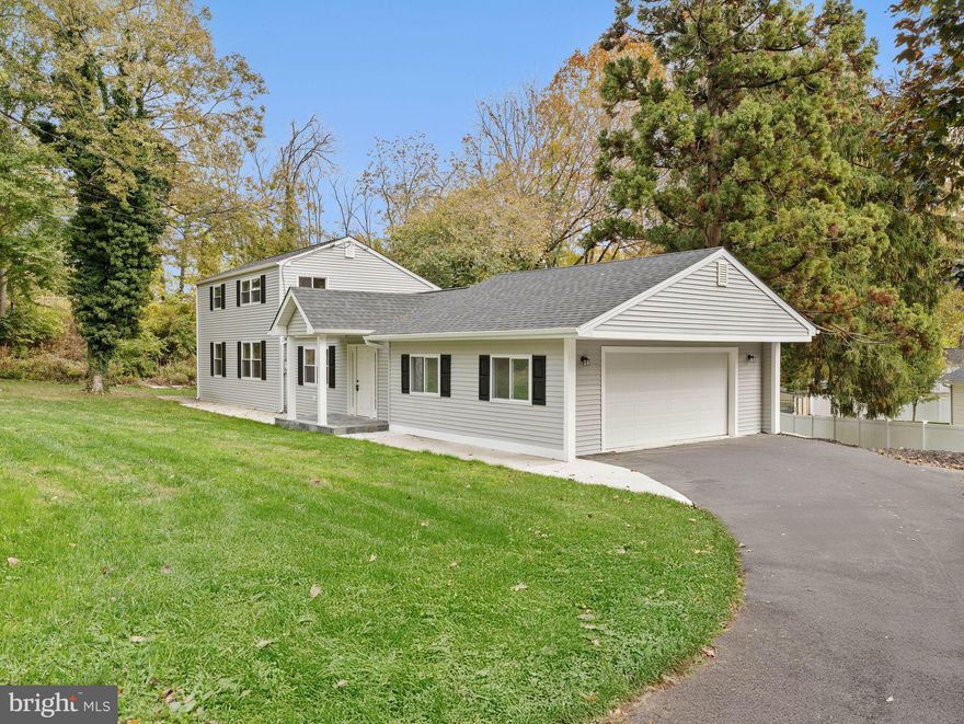 Welcome to this beautifully renovated 4-bedroom, 2-bathroom home offering nearly 2,600 sqft of modern living in the heart of King of Prussia, PA. Completely transformed in 2025, this home boasts an incredible open floor plan and endless options for entertaining both inside and out. Step inside to an oversized family room, perfect for gathering and relaxation. The open layout flows seamlessly into the brand-new kitchen, featuring custom cabinetry, quartz countertops, stainless steel appliances, and a large island that invites conversation. Off the kitchen, you’ll find a cozy living area with a fireplace and breakfast nook, both with access to the expansive deck overlooking the private backyard — the perfect place to host friends or unwind outdoors. A formal dining room with vaulted ceilings, exposed beams, and large windows fills the home with natural light. It’s pre-wired for a chandelier or ceiling fan, ready for your finishing touch. The first floor includes two bedrooms serviced by a beautifully updated full bathroom, along with a separate laundry/mudroom area and private front entrance for added convenience. Upstairs, you’ll find two additional bedrooms and another renovated full bathroom, offering flexibility for a primary suite, guest rooms, or home office. Throughout the home, you’ll find new hardwood flooring, fresh paint, new trim, windows, and updated baths — every detail thoughtfully designed and move-in ready. The large basement with a walkout to a paver patio, offers endless possibilities — perfect for a home office, playroom, entertainment space, or workshop. Conveniently located just one minute from the Hughes Park train station, with easy access to Routes 476, 76, and 202, commuting and travel are a breeze. Enjoy proximity to King of Prussia Mall, fine dining, shopping, and cultural attractions.  ✨ Schedule your home tour today and see all this stunning home has to offer!