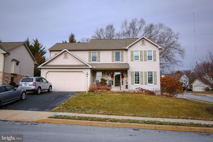 Don't miss this incredibly well maintained home located in a quiet, walkable neighborhood conveniently located close to town.  Pride of ownership shines thru not only in this home but the neighborhood as well.
The private back yard,  stone patio space is surrounded by mature landscaping for a beautiful and tranquil space to relax and take in nature. The comfortable front porch offers another space to relax and unwind.
Natural light is welcomed in thru out the home with large, cottage style Anderson windows that are recent replacements as well as a new Anderson sliding glass door replacement in 2025.  
New  architectural shingle roof in 2018 offers peace of mind.
Hardwood flooring, granite and quartz  countertops thru-out, dura cream floors baths and kitchen and new carpet (2023)second floor. Most of the home has fresh paint from 2023 as well.
The vaulted great room on main level is open to the kitchen and breakfast nook area and visible from the second floor via an open railing overlook...coupled with skylights and a stunning gas fireplace makes it is a cozy and inviting space.
4 spacious bedrooms with generous closets complete the second floor.
But wait...the basement is a fantastic space to stretch....in 2013 it was redone completely including the addition of an egress window and radon removal system. One side is finished with carpeting and is a perfect den/TV room while the other half is an amazing wine bar area but can easily be an office or even a bedroom. The built ins remain and can easily have the wine bottle dividers removed for other uses. 
This one is truly move-in ready!
On top of all the recent  enhancements and upgrades the sellers are also including a 1 year home warranty for peace of mind.