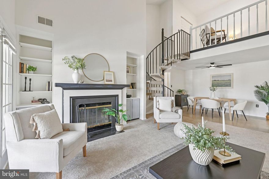 This is the one you've been waiting for! An absolutely beautiful home with cathedral ceilings and private views. Light floods in from the skylights and large windows. Enjoy the open floor plan , where you can entertain guests in your bright & open kitchen. Enjoy a quiet cup of coffee in the morning or an after-work drink on your private balcony. The primary bedroom has a humongous walk-in closet and private bath. You'll find a second bedroom and second full bath, on the other side of home, for maximum privacy. You'll love the convenience of your own full-size laundry. The loft upstairs has a ton of space for guests, work, tv or whatever you need. This quiet community is tucked away, you will feel like you are in your own world: There is a path to Waters Landing Park and the Crystal Rock Bike Trail is less than half a mile. You are still only minutes to restaurants, shopping, I-270, 355.