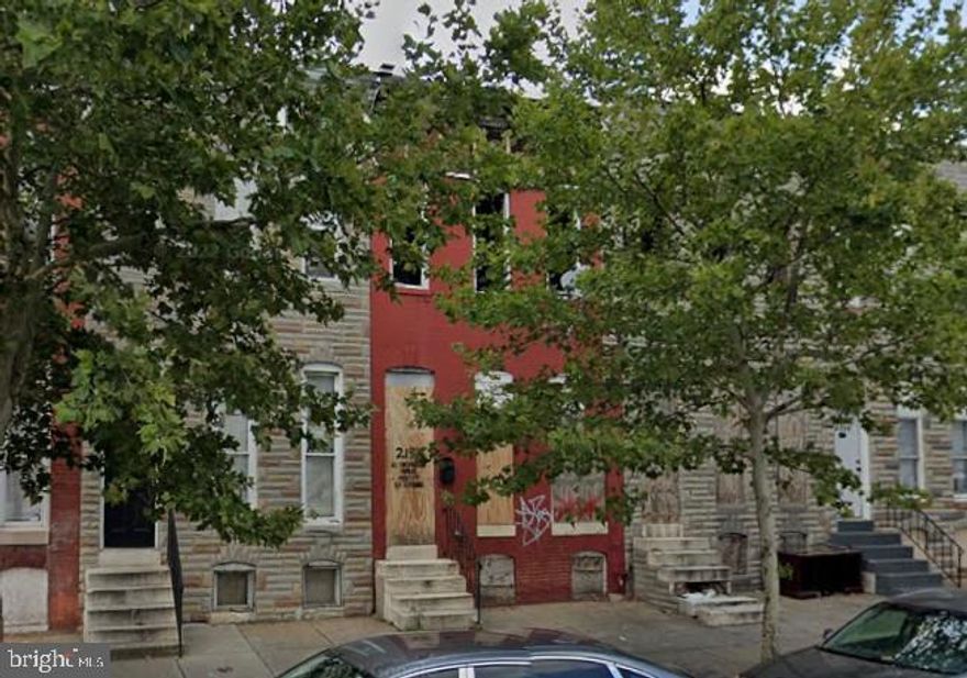 ONLINE AUCTION: This auction takes place on the Ashland Auction Group website bidding platform. Bidding begins 3/12/2026 @ 10:00 AM. Bidding ends 3/16/2026 @ 11:20 AM. The list price is the suggested opening bid. Deposit: $5,000.

This two-story townhouse is located in the Carrollton Ridge neighborhood of Baltimore City. Residents can enjoy the nearby facilities and attractions such as the Westside Shopping Center, Grace Medical Center, B&O Railroad Museum, and Carroll Park. The property is vacant. The area provides easy access to the major traffic artery, Wilkens Ave, connecting to downtown Baltimore and other areas of the city.