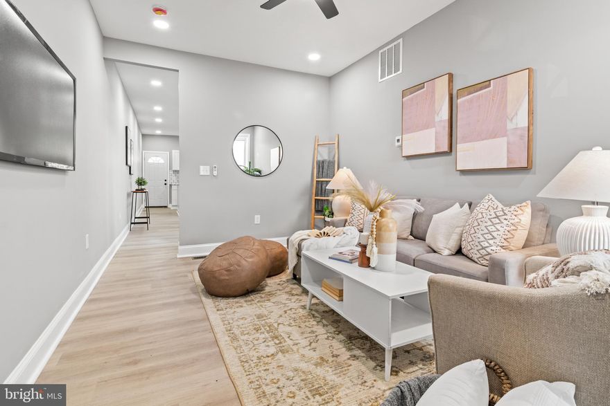 Welcome to this beautifully renovated 4-bedroom, 3-bathroom townhouse in the heart of Pigtown! This stunning home features luxury vinyl flooring and recessed lighting throughout, creating a sleek and modern atmosphere. The gourmet kitchen is equipped with granite countertops, a spacious island, and stylish cabinetry—perfect for cooking and entertaining. Each bathroom is elegantly tiled for a clean, contemporary feel. Enjoy outdoor living with a rear deck and a fully fenced backyard featuring a 6-foot privacy fence. Additional highlights include brand-new plumbing, HVAC, and electrical systems, as well as a partially finished basement offering flexible living or storage space. New appliances! Don’t miss this move-in-ready gem just minutes from downtown!