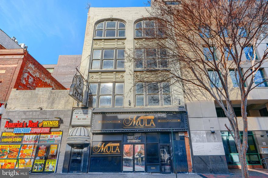 19,430 Square Feet 
C-5 DC/AU Zoning Permits with Multiple Uses
Central Baltimore Location Blocks from Harbor East, Inner Harbor, and the Business District 
Three Floors with 17’ Ceilings, Stunning Historic Floor-to-Ceiling Windows Ready to be Developed 
Incredible Opportunity at 45.03/SF Well Below Market Value
