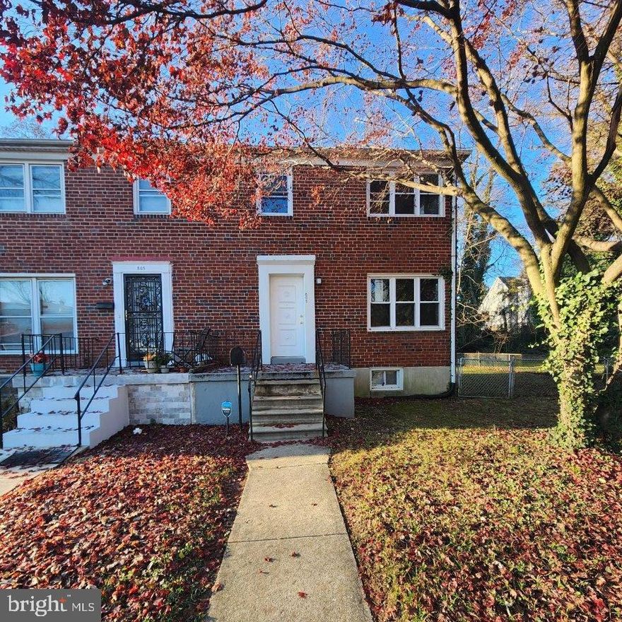 Excellent investment opportunity in the highly desired Chinquapin Park neighborhood! Just a short distance from Belvedere Square with dining and shopping options galore. This end-of-group townhouse is perfect for investors or savvy home owners looking for some sweat equity. The home features a spacious layout with three bedrooms and one full bathroom and a basement that will allow for ample storage options. Lots of windows throughout allows tons of natural lighting. Plenty of outdoor space including a nice side fully fenced yard yard which will allow you to spend time with friends and family all summer long. Located in the middle of many destinations. Reverdy offers easy access to Towson Mall, shopping and restaurants, Universities (Johns Hopkins, Towson, Coppin, Morgan, Loyola, etc.) and is a quick ride into the Baltimore City Harbor!