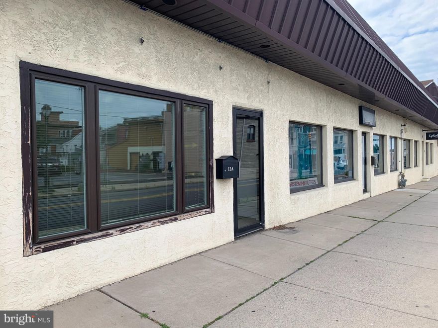 Unit #12B - Entrance door is on South 5th Ave.  Building is located on the corner of Penn Ave and 5th Ave. in desirable West Reading.  In the perfect location!   Nice office space, retail, boutique, or hair/nail salon.  West Reading Borough zoning is Central Business District.  Please review Ordinance info on the West Reading Borough website.  Great location!  Two restrooms.  On street parking and municipal parking nearby.  Tenant pays utilities and renter's insurance.