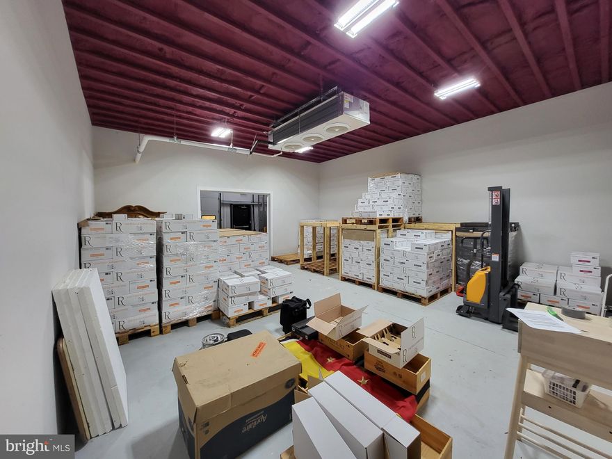 1,500 Square foot refrigerated storage area with an office.