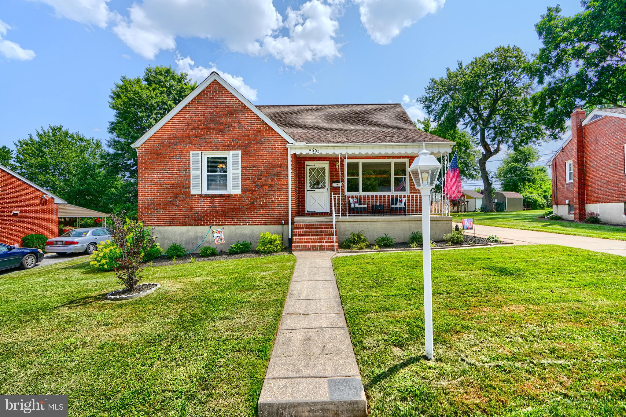 Welcome to this charming all-brick Cape Cod nestled on a quiet and scenic street in desirable Nottingham! This beautifully maintained home offers 3/possibly 4 bedrooms and 3 full baths in a peaceful setting with covered front and back porches—perfect for relaxing with afternoon lemonade. The nicely landscaped, low-maintenance exterior is complemented by a large storage shed with electricity and a level lot, ideal for outdoor activities and gardening.
Step inside to find a home that’s been completely refreshed and is truly move-in ready. Enjoy spacious rooms throughout, including a bright and airy main-level living room, an oversized, fully equipped kitchen, and a versatile dining room (could be 4th bedroom if needed), a main-level bedroom and a full bathroom. Upstairs, you’ll find two generously sized bedrooms and a full bath, while the large partially finished lower level offers the perfect space for a family room, home theater, or playroom and another full bath. The additional unfinished area provides abundant storage space.
Lovingly maintained and thoughtfully updated with so many recent updates including freshly painted & new flooring throughout, new kitchen appliances and countertops, and all 3 bathrooms have been fully refreshed, Natural gas heat with newer furnace and roof ** SEE UPLOADED LIST OF FEATURES AND UPDATES FOR FULL LIST OF UPDATES **