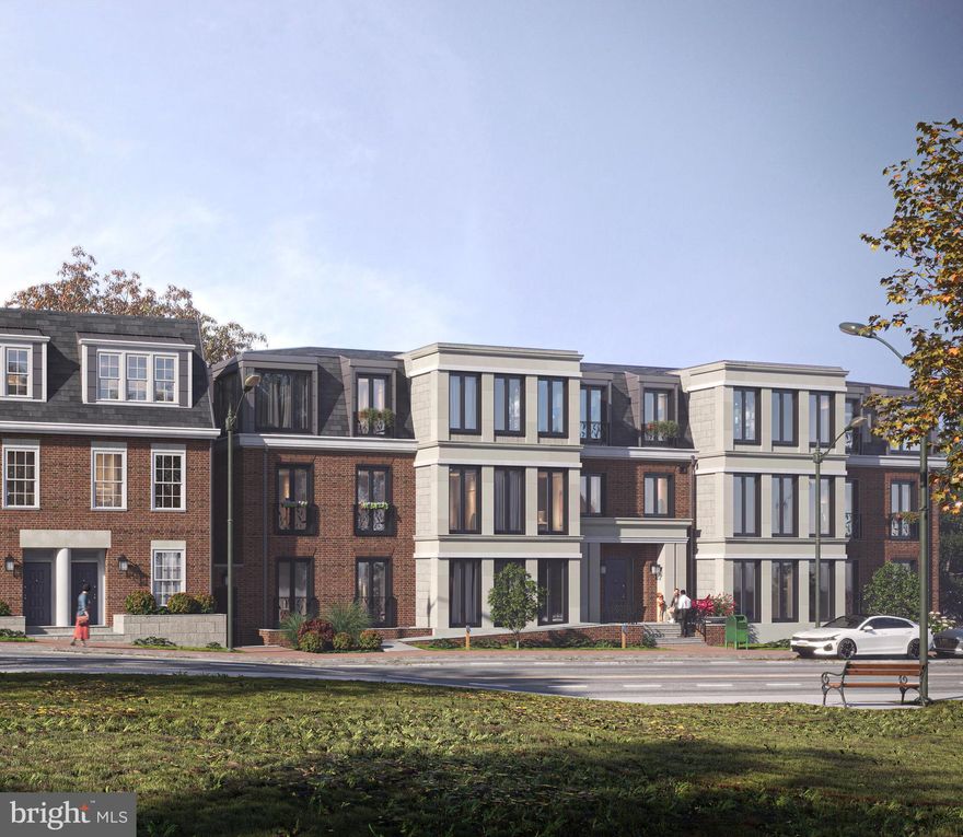 Model unit expected September of 2025: “The Jefferson.” A luxury Condominium steps to downtown Rockville. The Jefferson is an elegant historic building transformed into an intimate condominium association with 12 residences. Each residence consists of 2BR+den, 2.5BA, main living area 11’ ceilings, Bosch kitchen appliances, Porcelanosa bathrooms, quartz countertops, reserved parking spaces, and storage unit. Residences will range between 1180-1406 sq ft. Some units will include a balcony. Indoor two-car tandem parking spots with electric charging station available. Close proximity to Rockville Town Center, metro and MARC train. Condo fee will include water, sewer, gas, insurance, building maintenance, and parking.