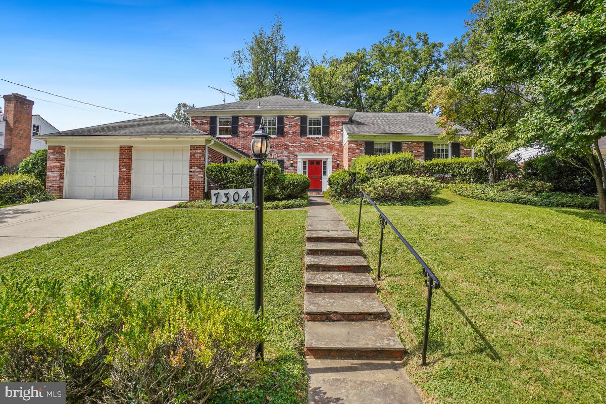 Welcome to this beautifully updated split-level home in Bethesda’s sought-after Kenwood Park neighborhood. Offering 4 bedrooms, 2 full baths, 2 half baths, and nearly 3,000 square feet, this residence blends comfort, flexibility, and charm. Step inside to a welcoming foyer with access to a private home office and a spacious family room featuring a fireplace surrounded by custom cabinetry. Just one level up, you’ll find the updated, chef-inspired eat-in kitchen with a supersized pantry/mudroom. Adjacent to the kitchen, the formal living room offers versatile space that could easily serve as a dining room. The next level hosts the serene primary suite with an updated ensuite bath, along with two additional bedrooms and a full bath. A rare walk-up attic provides flexible options for a guest room, office, or teen retreat. Outside, enjoy a private backyard oasis surrounded by lush landscaping. Storage is abundant with an attached two-car garage and an unfinished basement, perfect for bikes, tools, and more. Nestled on a quiet street in the Whitman cluster, this home offers easy access to Westbard Shopping Center, Whole Foods, Bethesda Row, Metro, and major commuter routes into DC and Virginia.