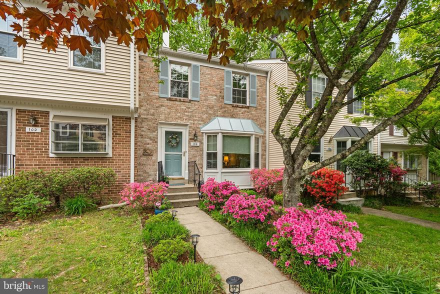 Welcome to 104 Kestrel Court, a beautifully updated townhome in the Woodland Hills community of Gaithersburg, offering the perfect balance of comfort, character, and convenience.

The main level welcomes you with a warm, inviting living space centered around a gorgeous stone fireplace, creating a cozy yet elevated focal point. The dining area flows seamlessly into a wet bar, adding both charm and practical storage. The home has been freshly painted, giving it a clean, move-in-ready feel throughout.

The eat-in kitchen features stainless steel appliances, a double-door pantry, and direct access to a rear deck, ideal for everyday living and easy entertaining. A half bath completes the main level.

Upstairs, you’ll find two full primary suites, each with its own private bath and generous closet space, offering a level of privacy and flexibility that’s hard to find.

The finished lower level expands your living space with a custom built-in bookshelf with spotlighting and dimmer, an additional half bath, and a flexible area perfect for a home office, gym, or media space. The walk-out basement leads to a serene patio, creating a quiet outdoor retreat.

Major updates include newer windows and French doors, newer heat pump, newer water heater, and a 2-year-old whole house humidifier. The home also boasts a whole house attic fan that automatically turns on with temperature changes.

Ideally located with easy access to I-270 and Route 355, and just 10–15 minutes to the Shady Grove Metro Station, this home offers a convenient commute along with close proximity to shopping, dining, and parks.

A rare opportunity to own a well-maintained, thoughtfully designed home in a highly convenient location.