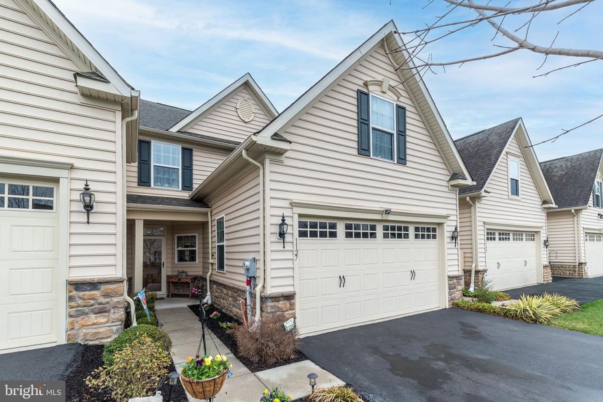 Welcome to The Arbours of Morgan Creek, a premier 55+ community offering care free, low maintenance living. This community is nestled in beautiful Upper Bucks County with a rural feel while having proximity to everything you need. As you enter the front door or the garage, with inside entry, you are greeted by the open and airy kitchen. Featuring granite countertops, tile backsplash, expansive prep space and storage. This open concept floor plan flows nicely into the dining room and living room highlighted by  new chair molding. Off the living room is the primary bedroom and bathroom with a new gliding bathroom door allowing for more space. Inside the bathroom there is double sink vanity, stall shower, a linen closet and large walk-in closet. Making you way upstairs is the second bedroom or an office (or both), with another full bathroom. You will be amazed by the enormous storage area with easy access off the top of the stairs. Finishing this floor is the utility closet. This unit also has a lovely covered patio with partial privacy fences between both neighbors. Stroll the community with walking trails and a short walk to the community clubhouse. Close to Lake Nockamixon, Quakertown Trolley Barn, 309, 313 and the PA turnpike. Showings begin on 4/10.